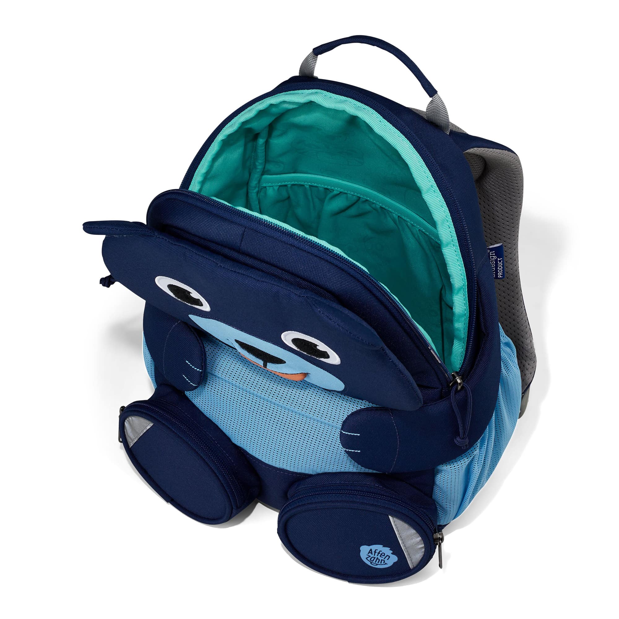 Kinderrucksäcke, Affenzahn, Blau – Produktansicht