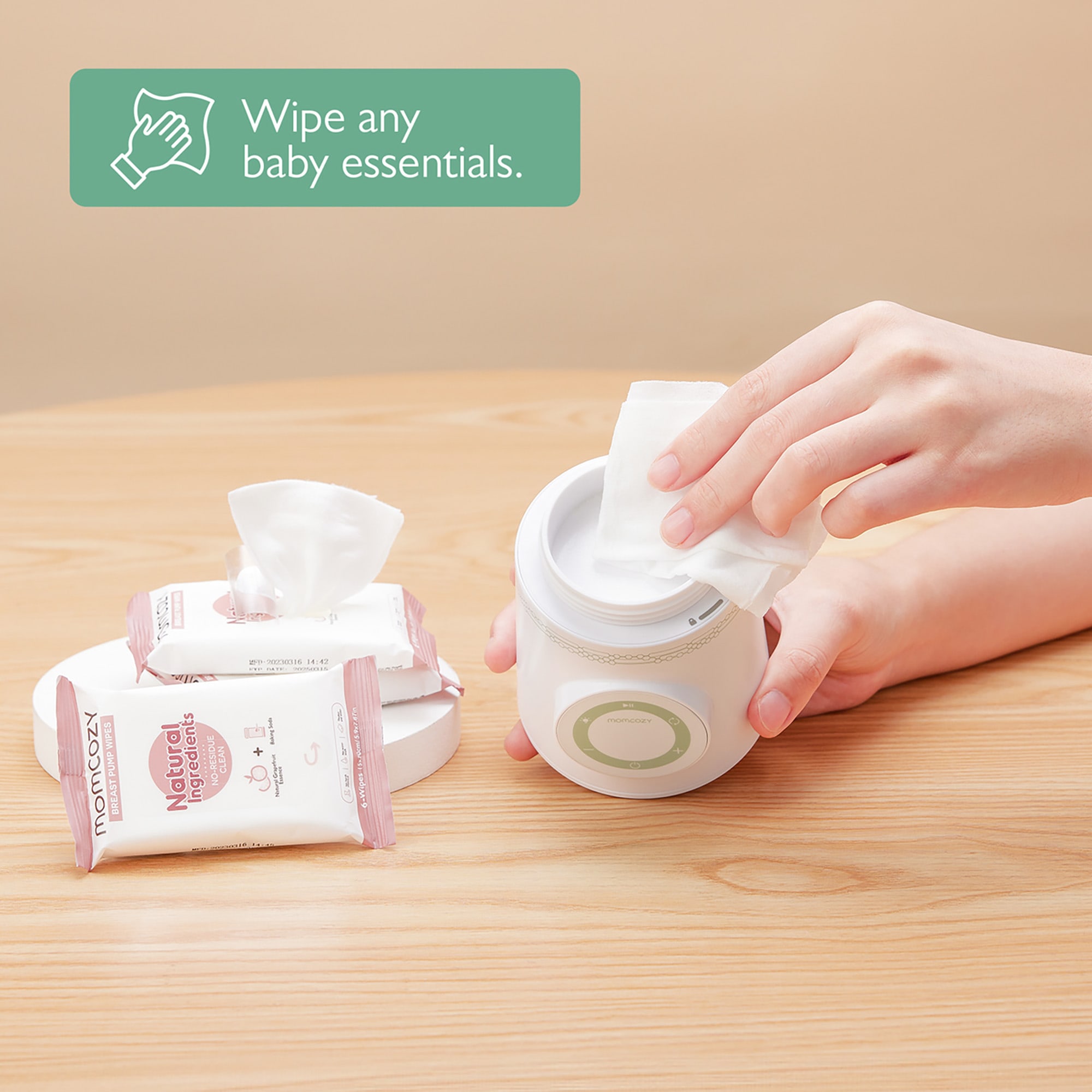 Babykostwärmer, momcozy, Weiß – Produktansicht