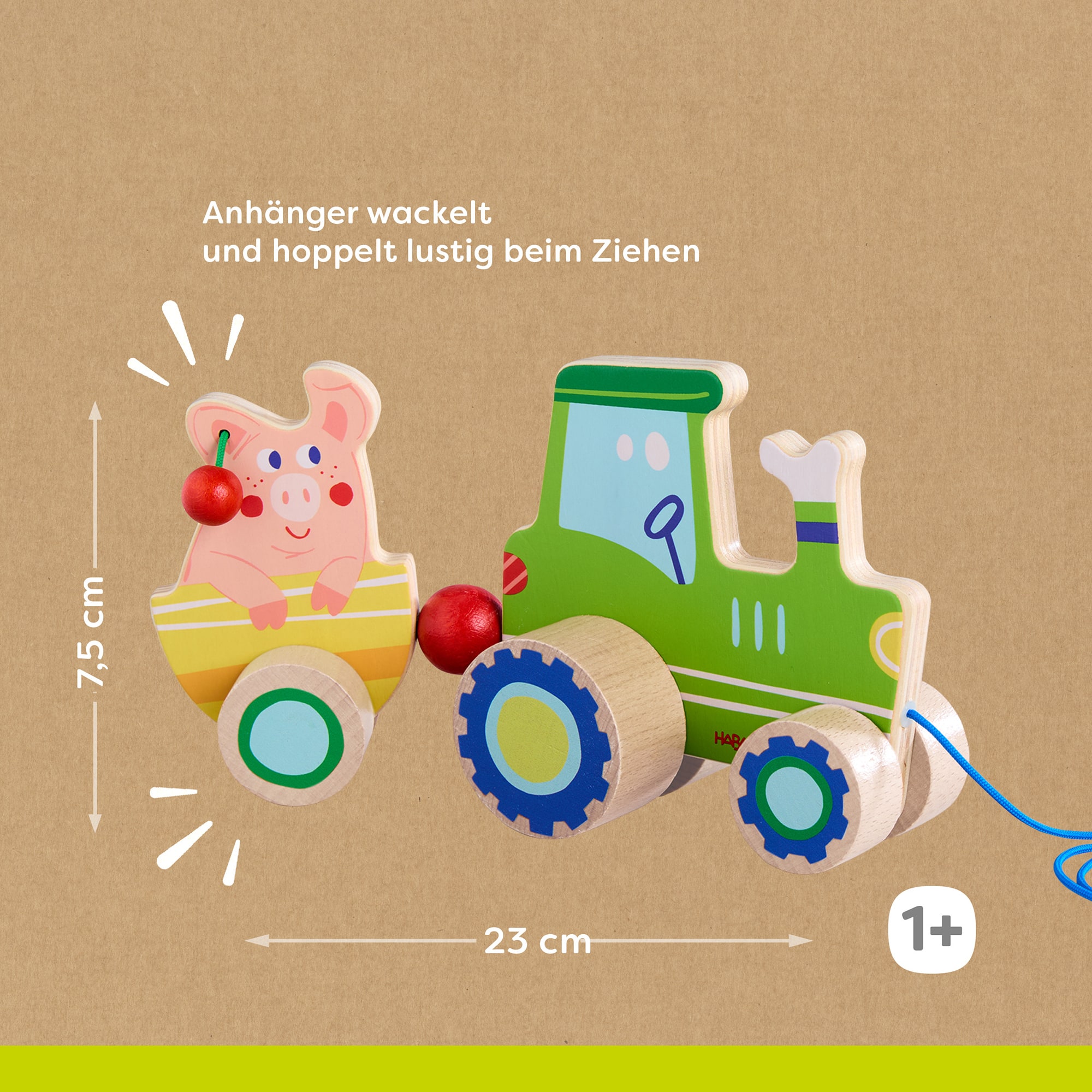 Nachziehtiere, HABA, Grün – Produktansicht