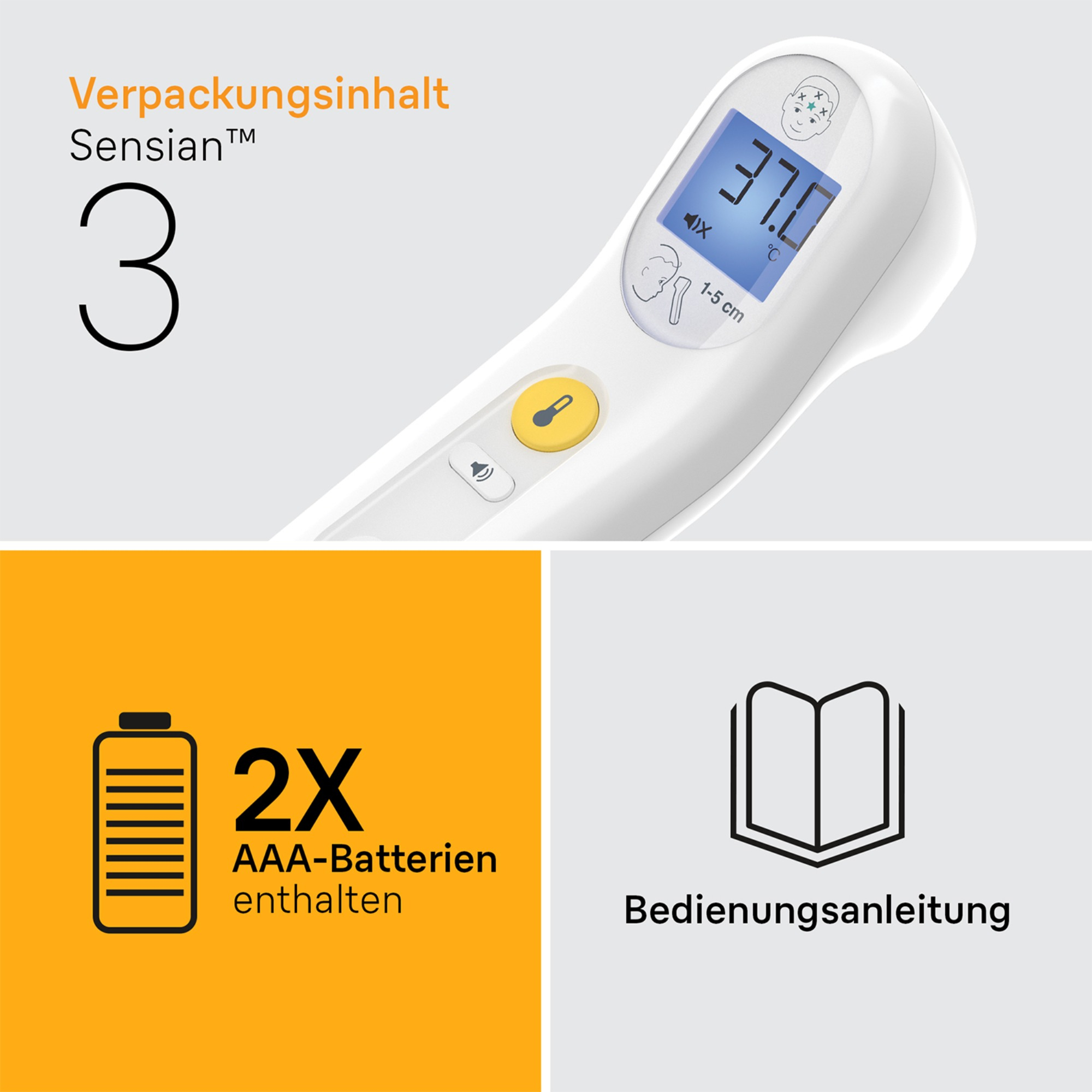 Fieberthermometer, BRAUN, Weiß – Produktansicht