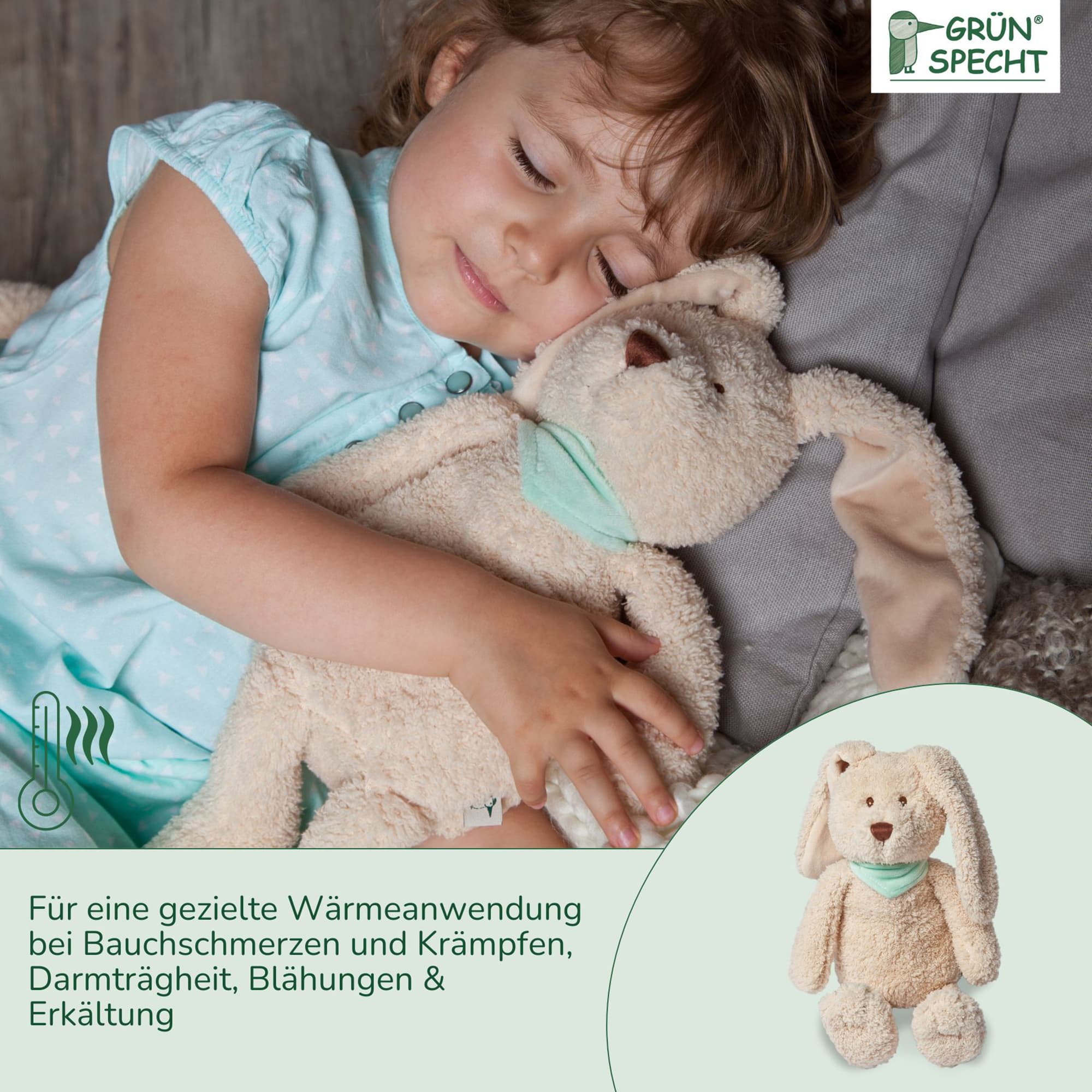 Wärmekissen & -flaschen, GRÜNSPECHT, Beige – Produktansicht