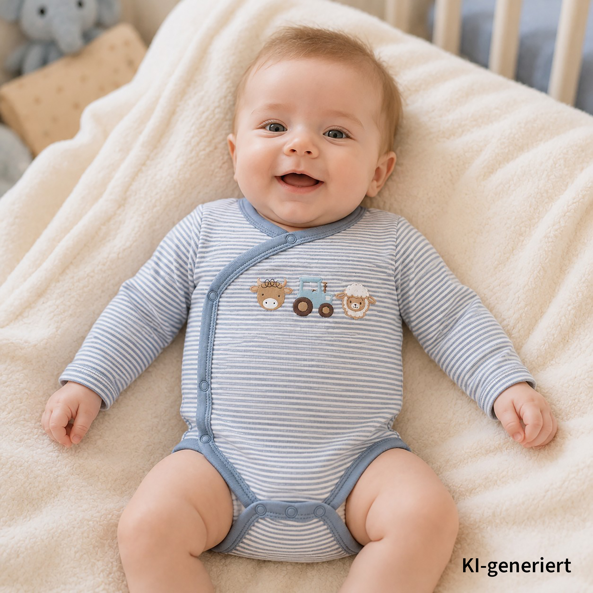 Wickelbodys, LITTLE, Blau – Produktansicht
