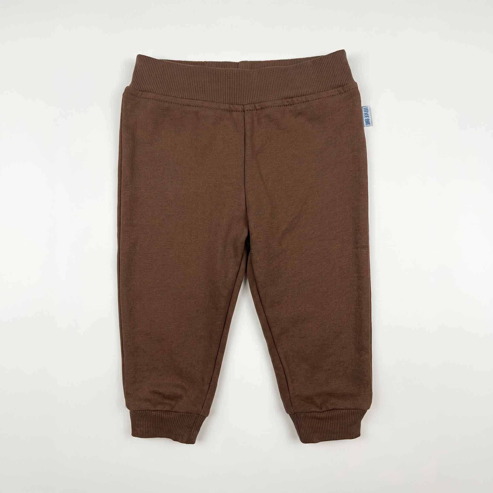 Jogginghosen, LITTLE ONE, Braun – Besonderheit: weiche Rippbündchen