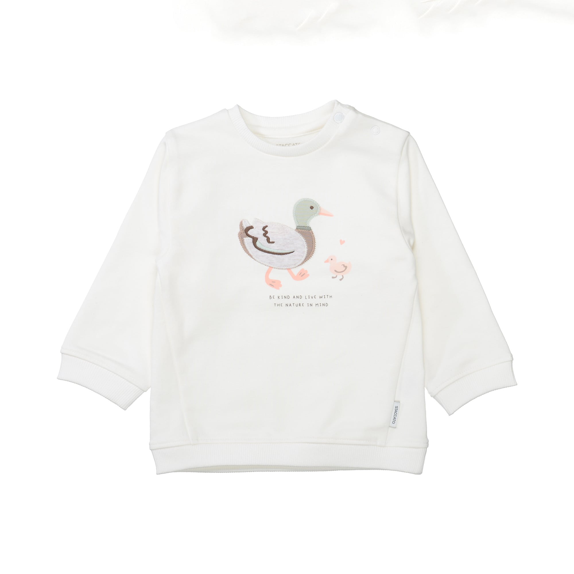 Pullover & Sweatshirts, STACCATO, Weiß – Besonderheit: aus 95% Baumwolle