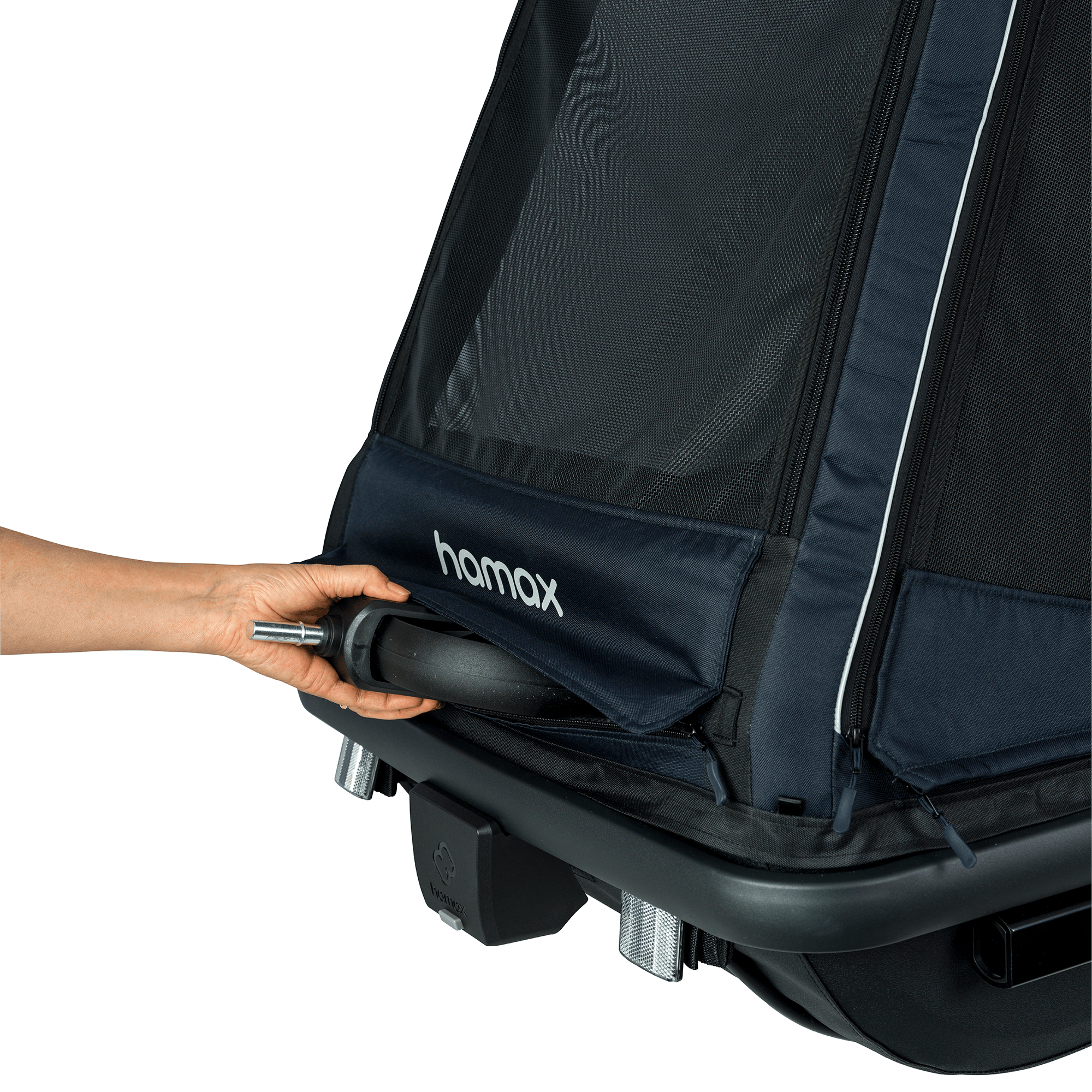 Fahrradanhänger, hamax, Blau – Produktansicht