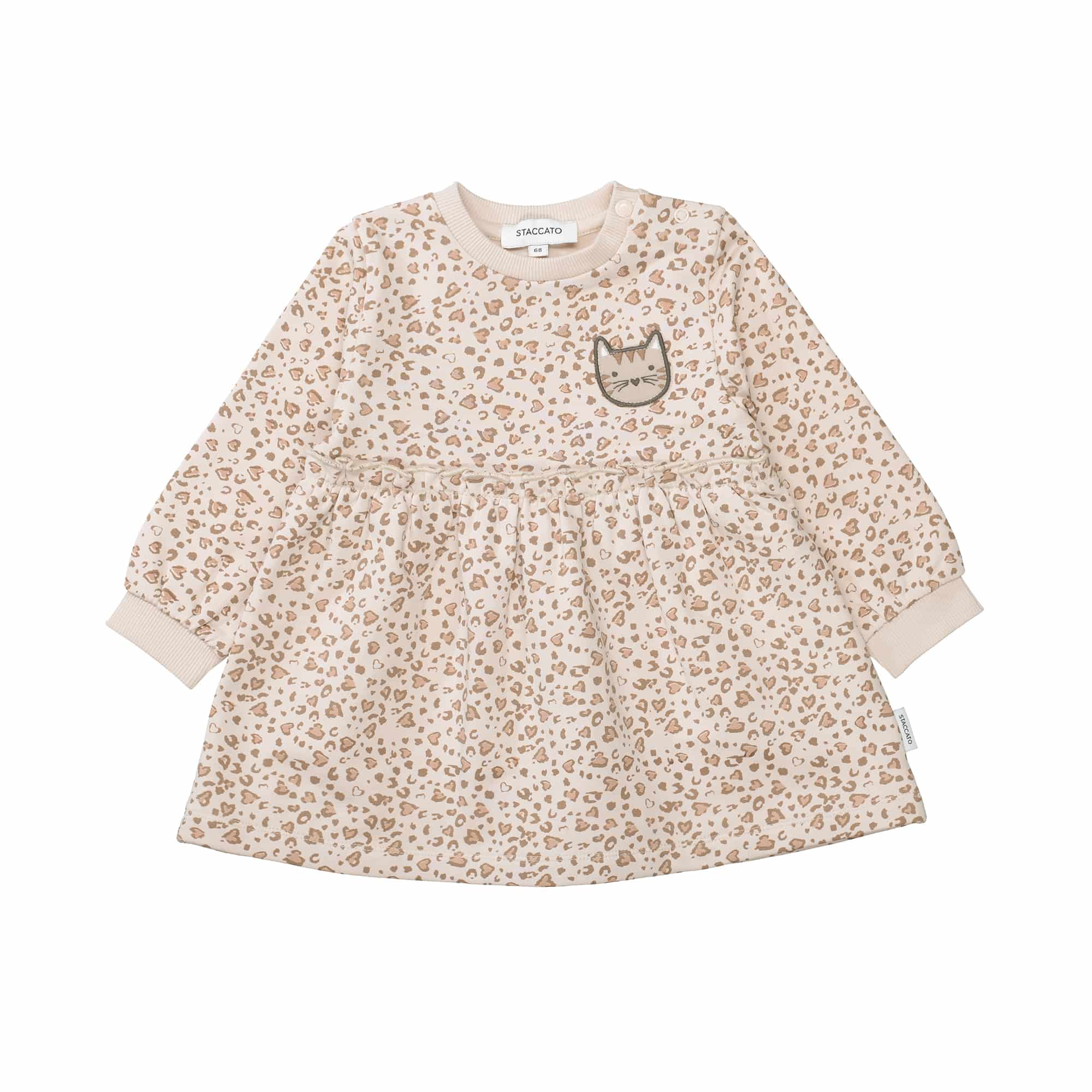 Kleider, STACCATO, Beige – Besonderheit: aus 95% Baumwolle