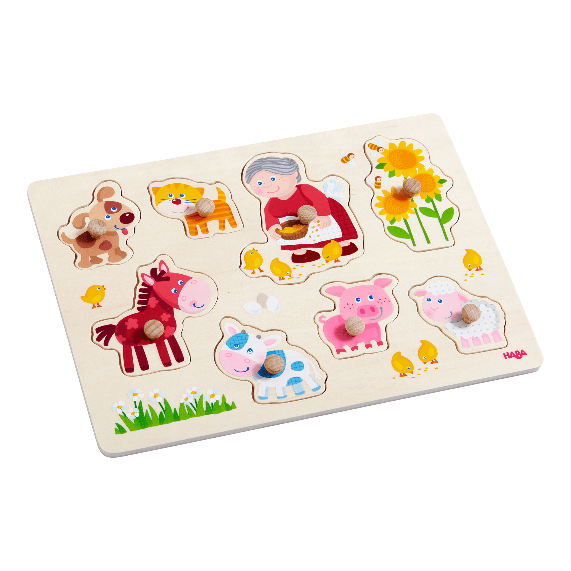 Greifpuzzle Oma Lenis Tiere HABA Mehrfarbig mehrfarbig 2000572972802 1