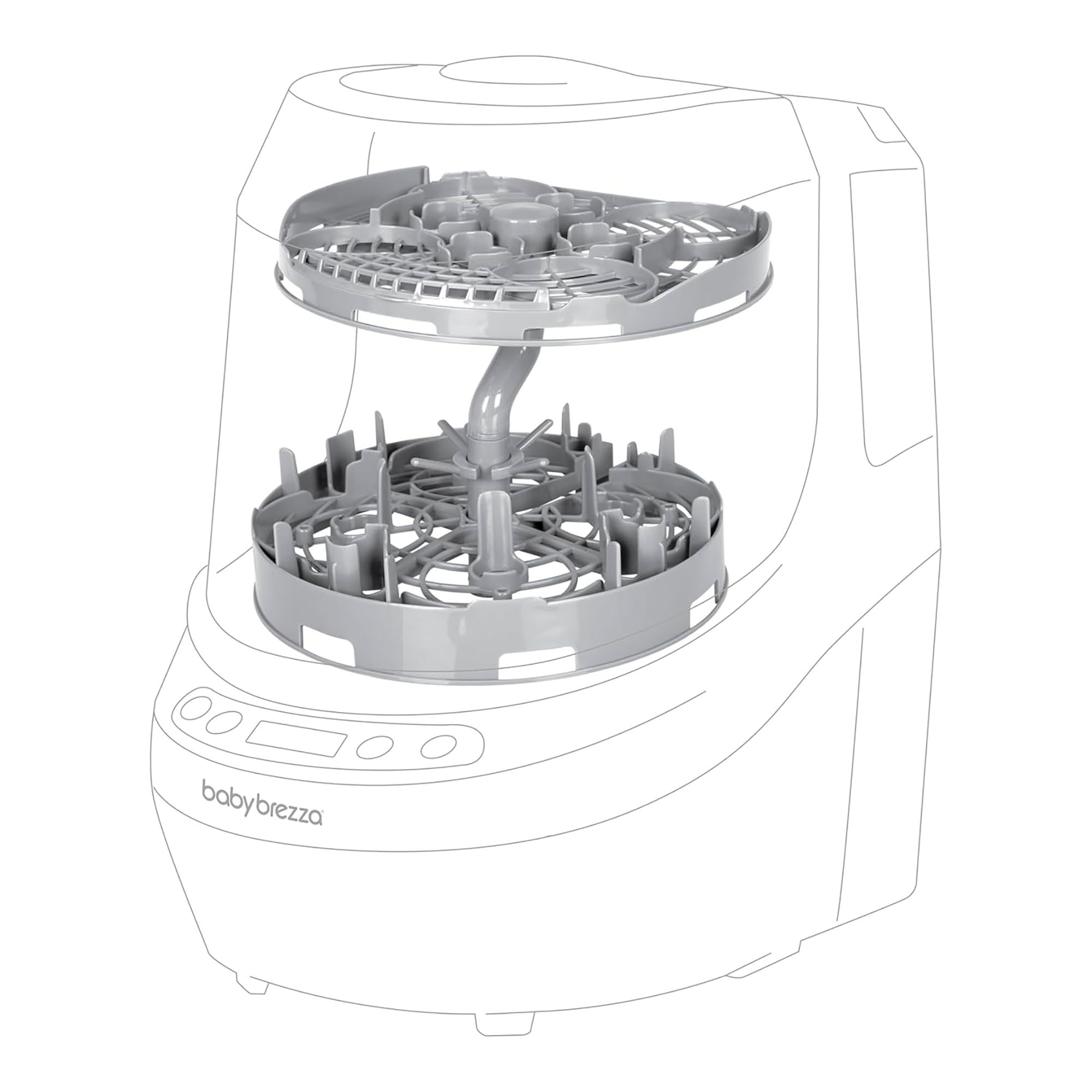 Vaporisatoren, babybrezza, Grau – Besonderheit: praktisches Zubehör für den Bottle Washer Pro