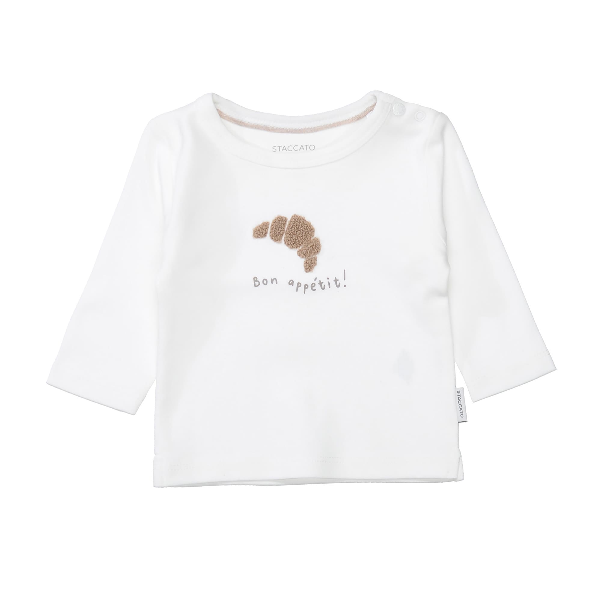 Langarmshirts, STACCATO, Weiß – Besonderheit: aus 100% Baumwolle