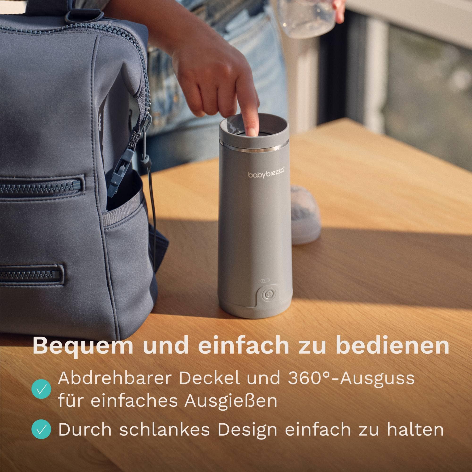 Babykostwärmer, babybrezza, Grau – Produktansicht