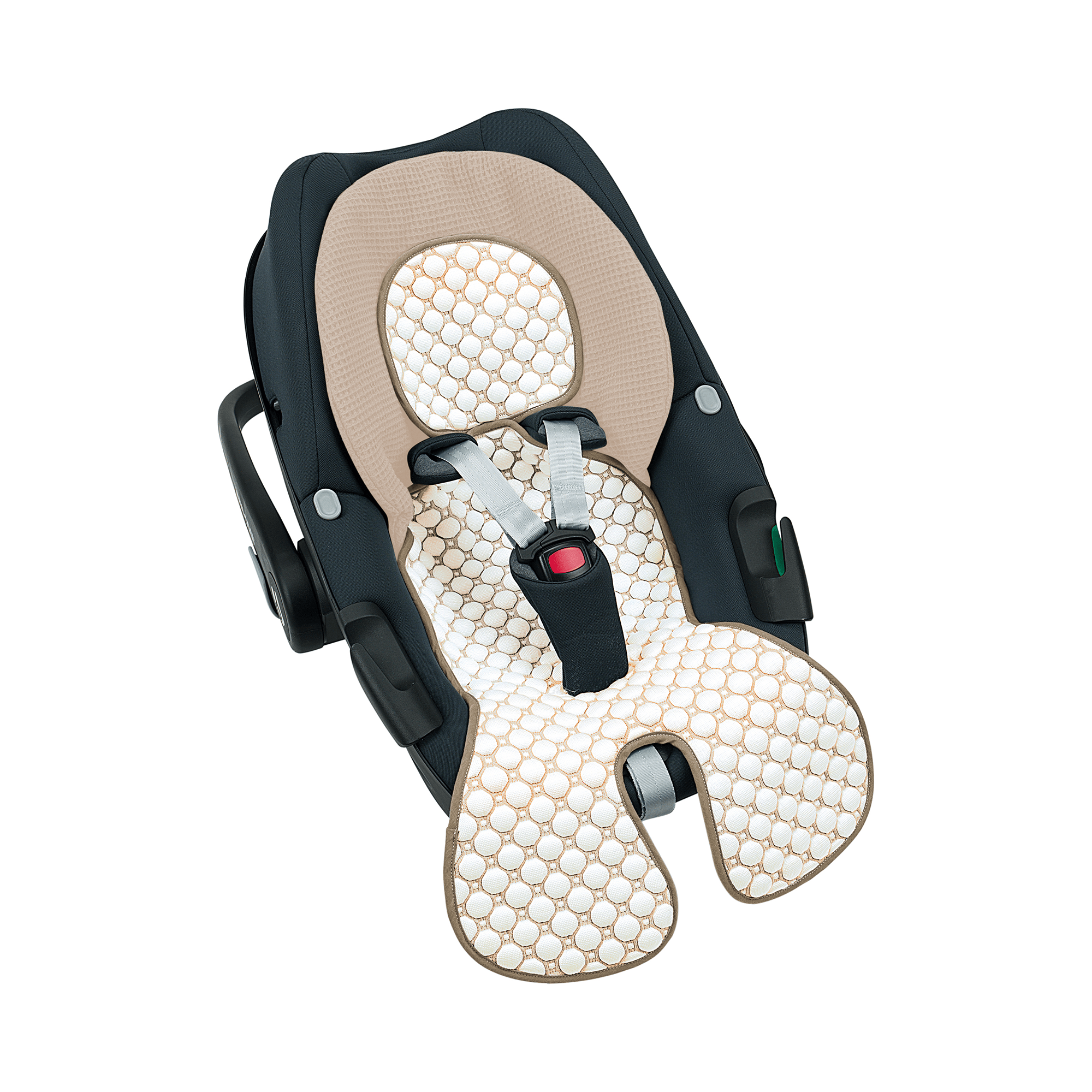 Bezüge & Auflagen, odenwälder, Beige – Besonderheit: Sitzauflage für Babyschalen (Autokindersitze der Gruppe 0)