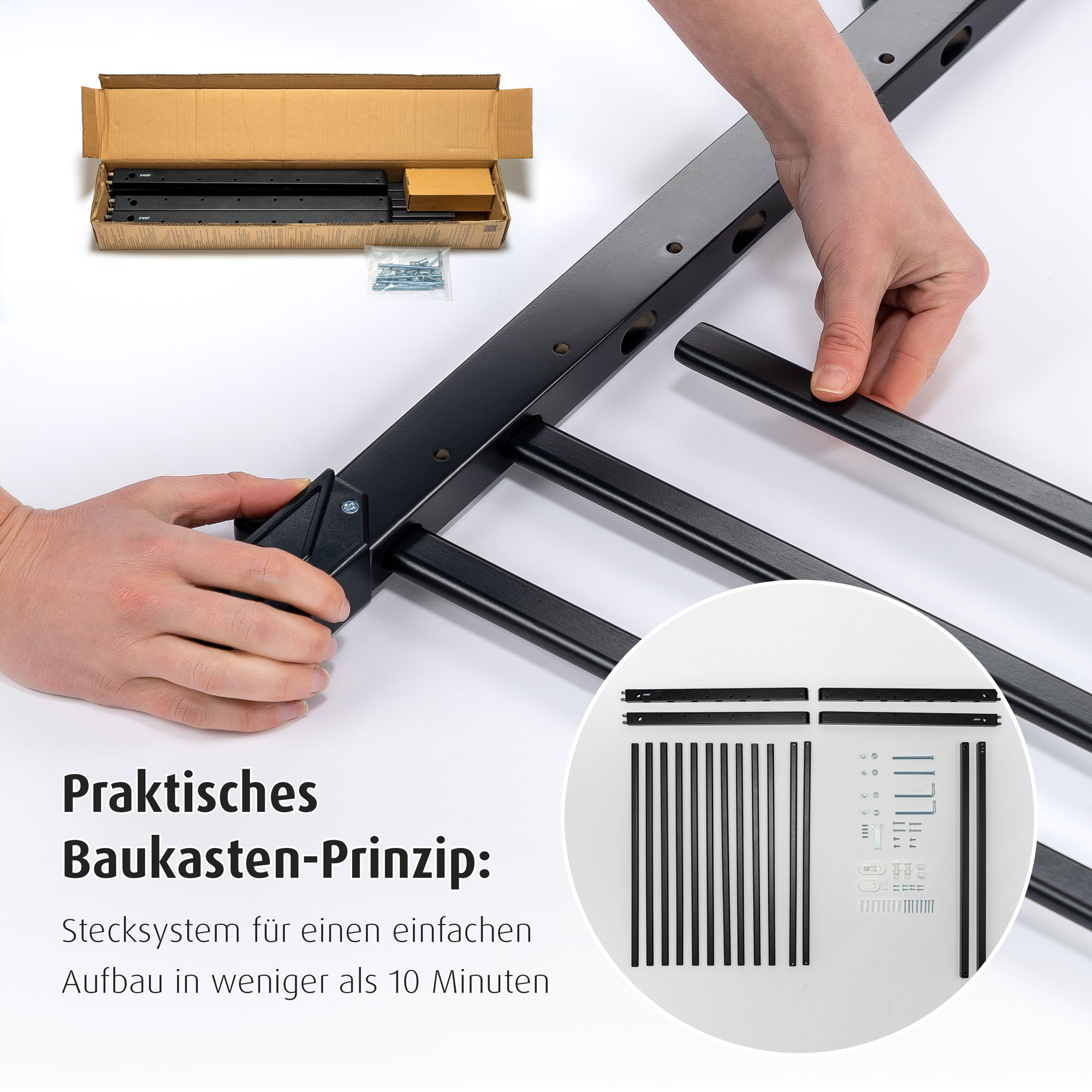 Tür- & Treppenschutzgitter, reer, Schwarz – Produktansicht