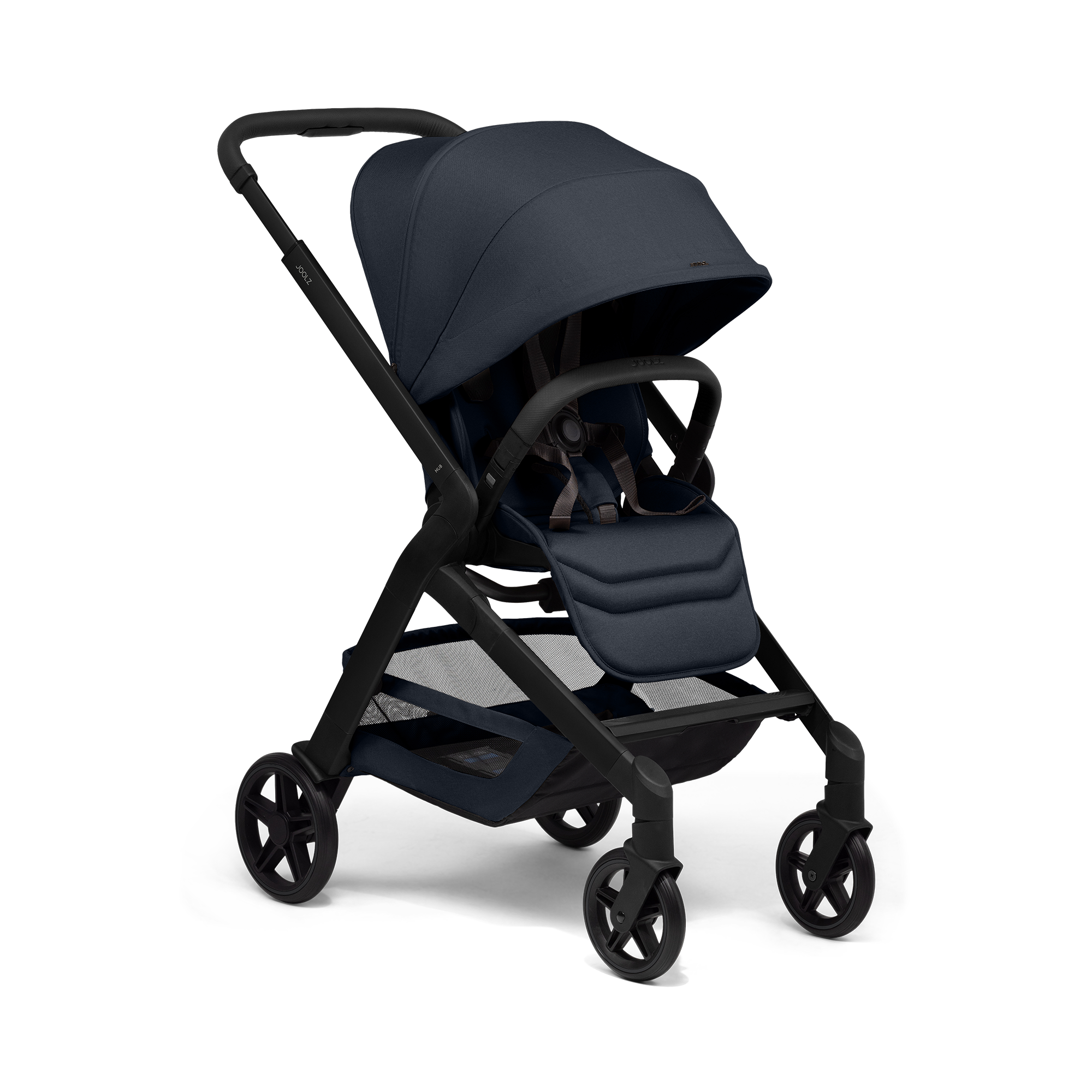 Kombi-Kinderwagen, JOOLZ, Blau – Besonderheit: mit 8 verschiedenen Sitzpositionen bis hin zu einer flachen Liegeposition