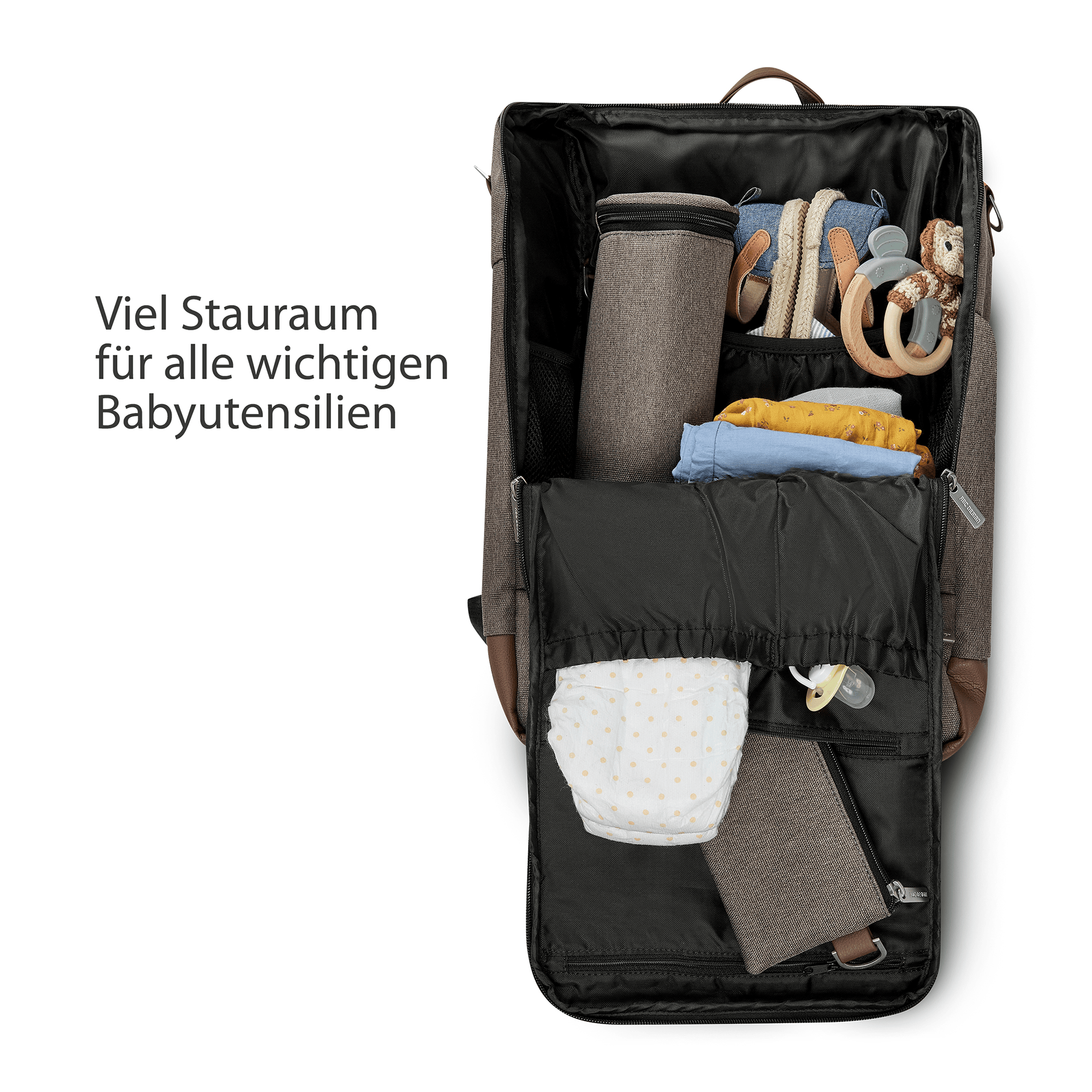 Wickelrucksäcke, ABC DESIGN, Beige – Produktansicht