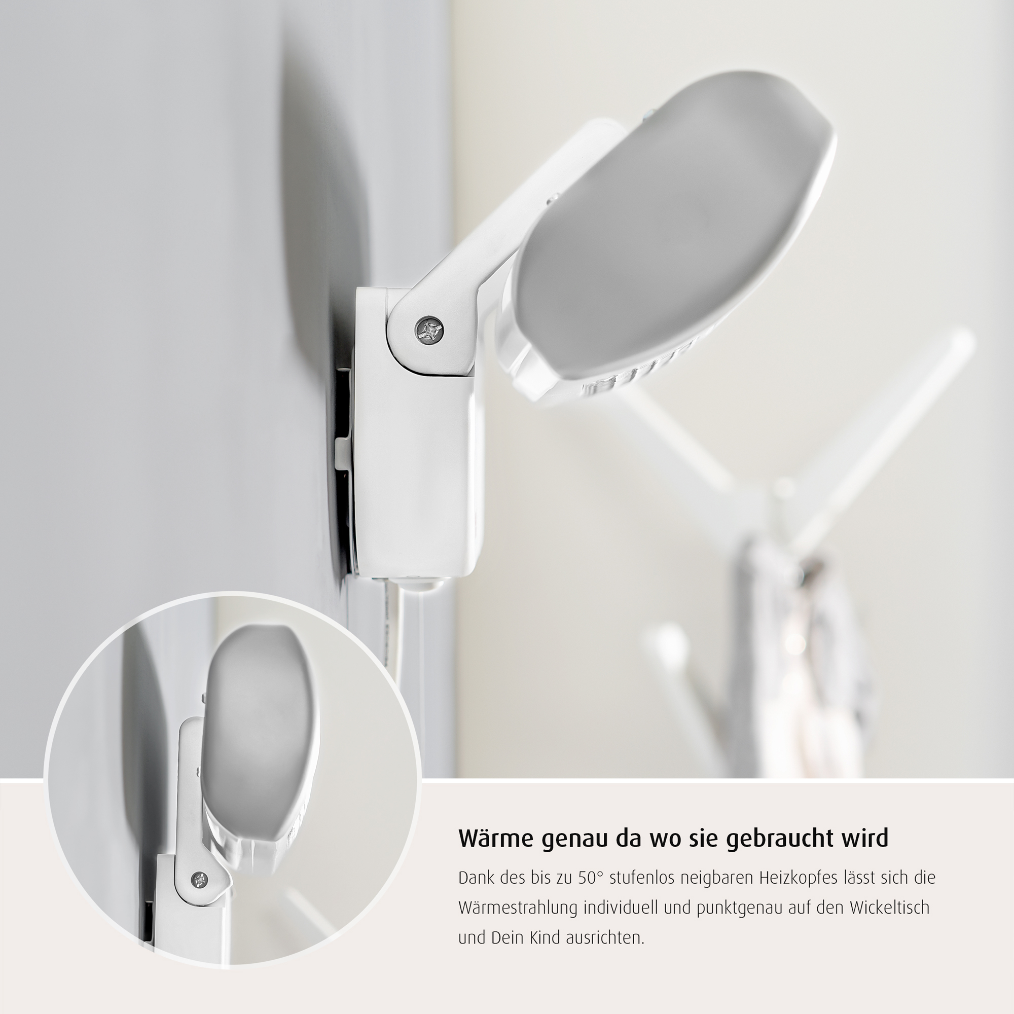 Heizstrahler, reer, Weiß – Produktansicht