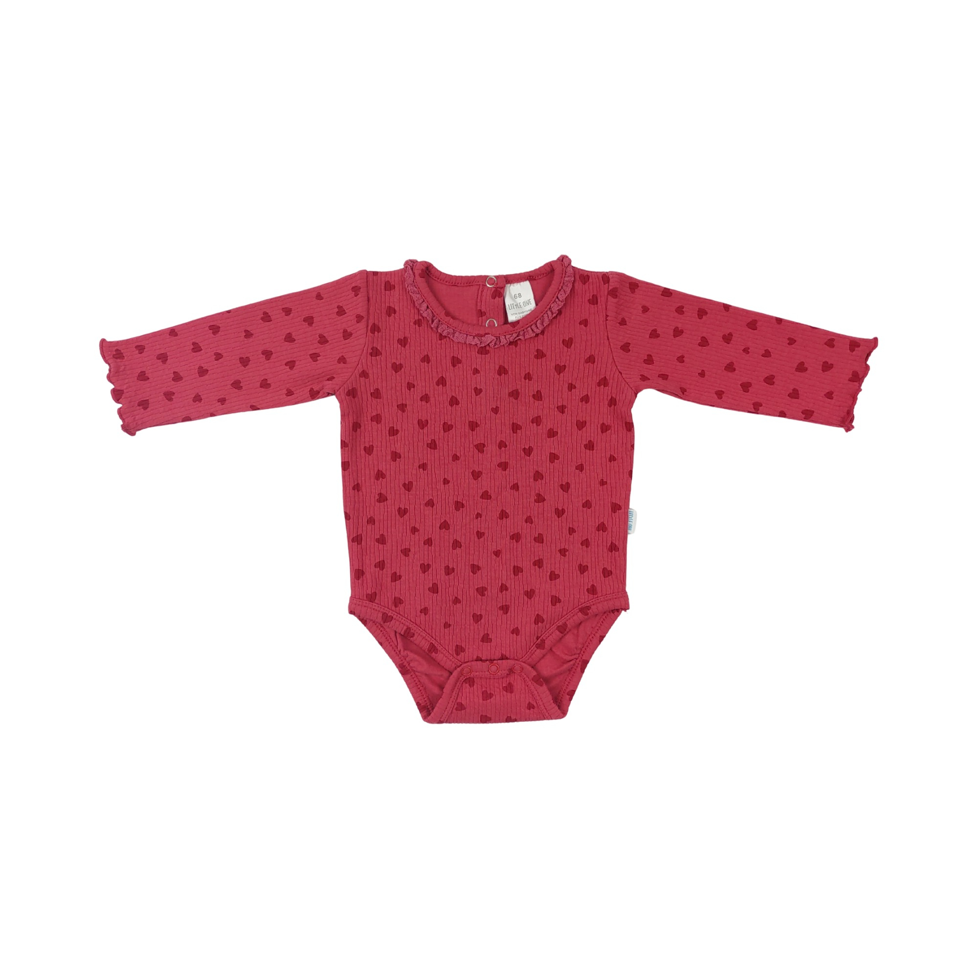 Langarmshirts, LITTLE ONE, Rot – Besonderheit: praktische Druckknöpfe für einfaches An- und Ausziehen