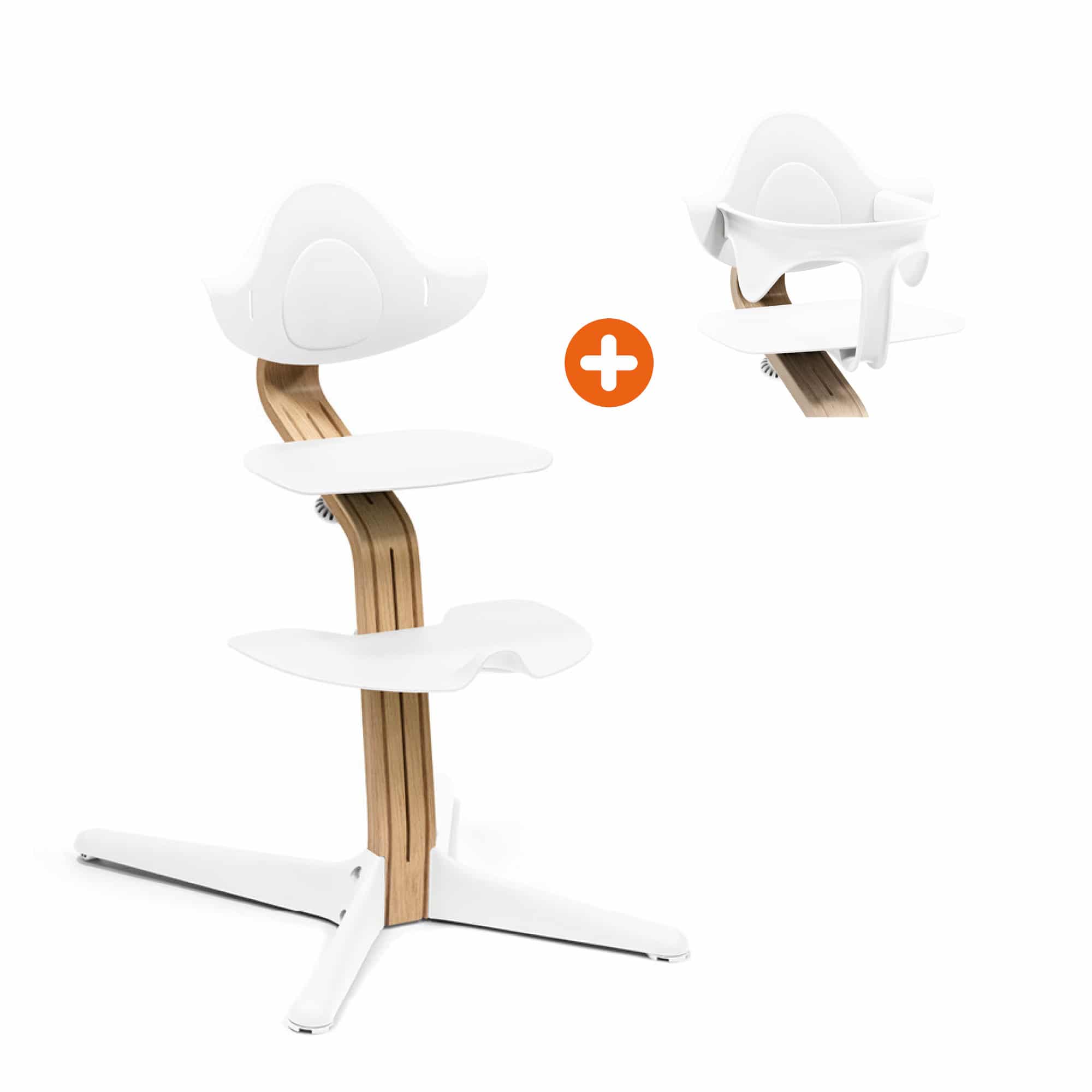 Set Nomi® Stuhl Eiche White mit Baby Set STOKKE Weiß 9000000000440 1