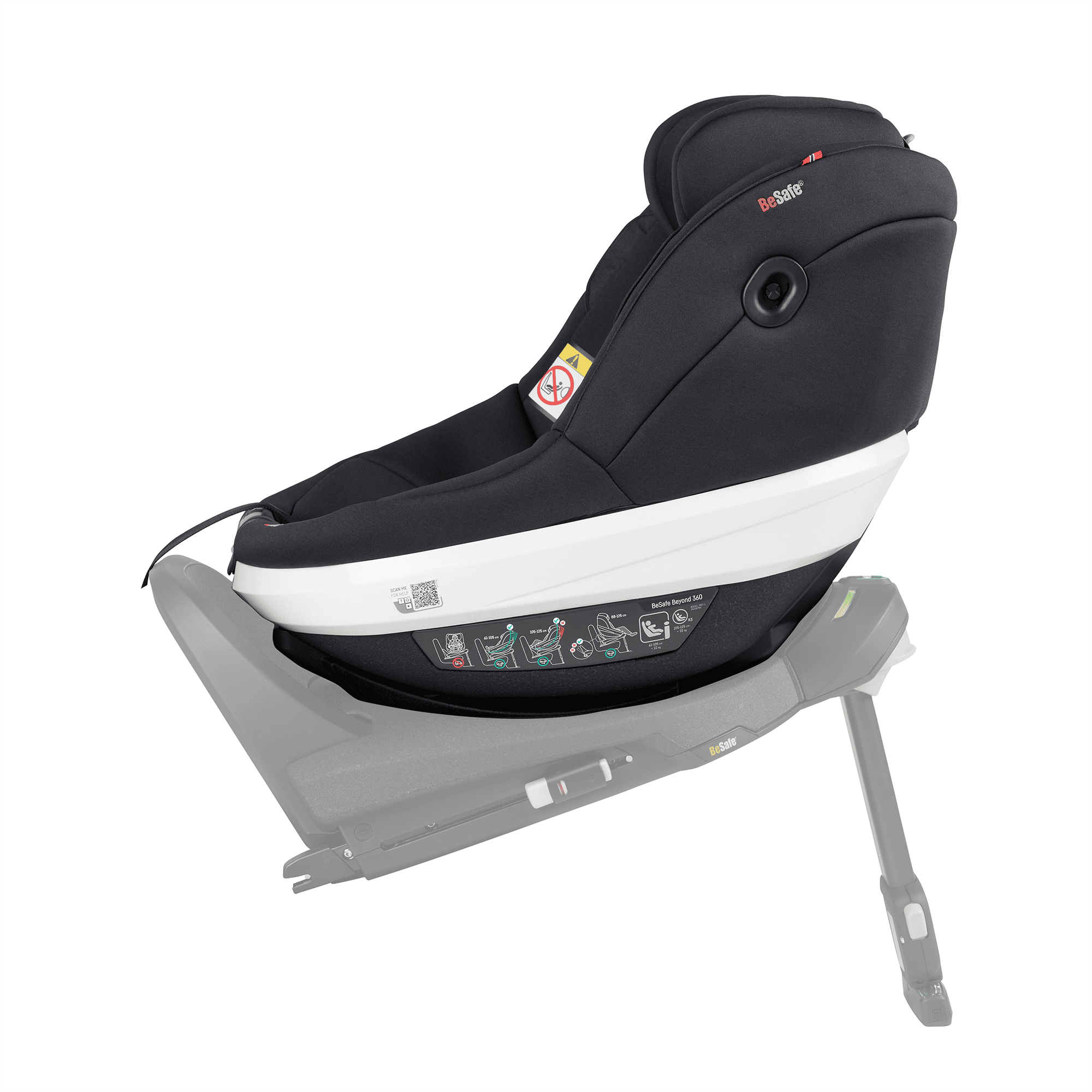 Reboarder 0-18 kg, Gruppe 0+/1, BeSafe, Schwarz – Produktansicht