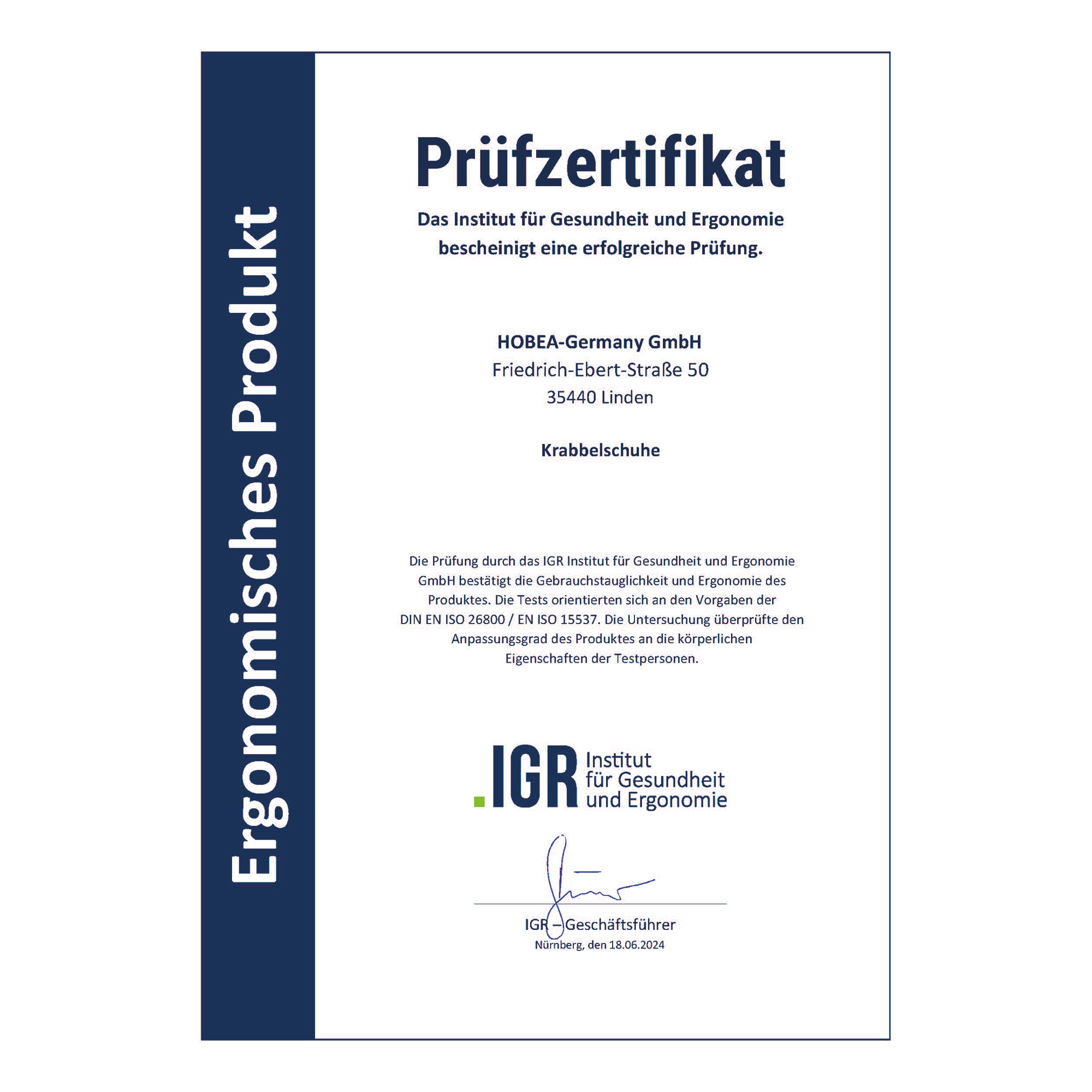 Krabbelschuhe, HOBEA – Produktansicht