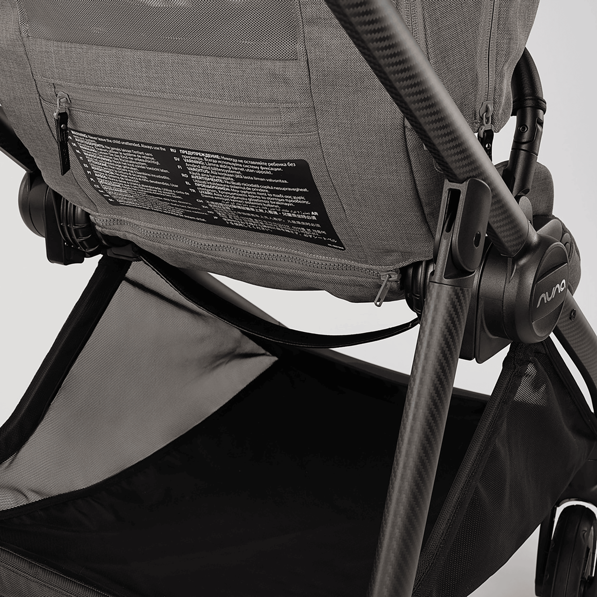 Kombi-Kinderwagen, nuna, Grau – Produktansicht