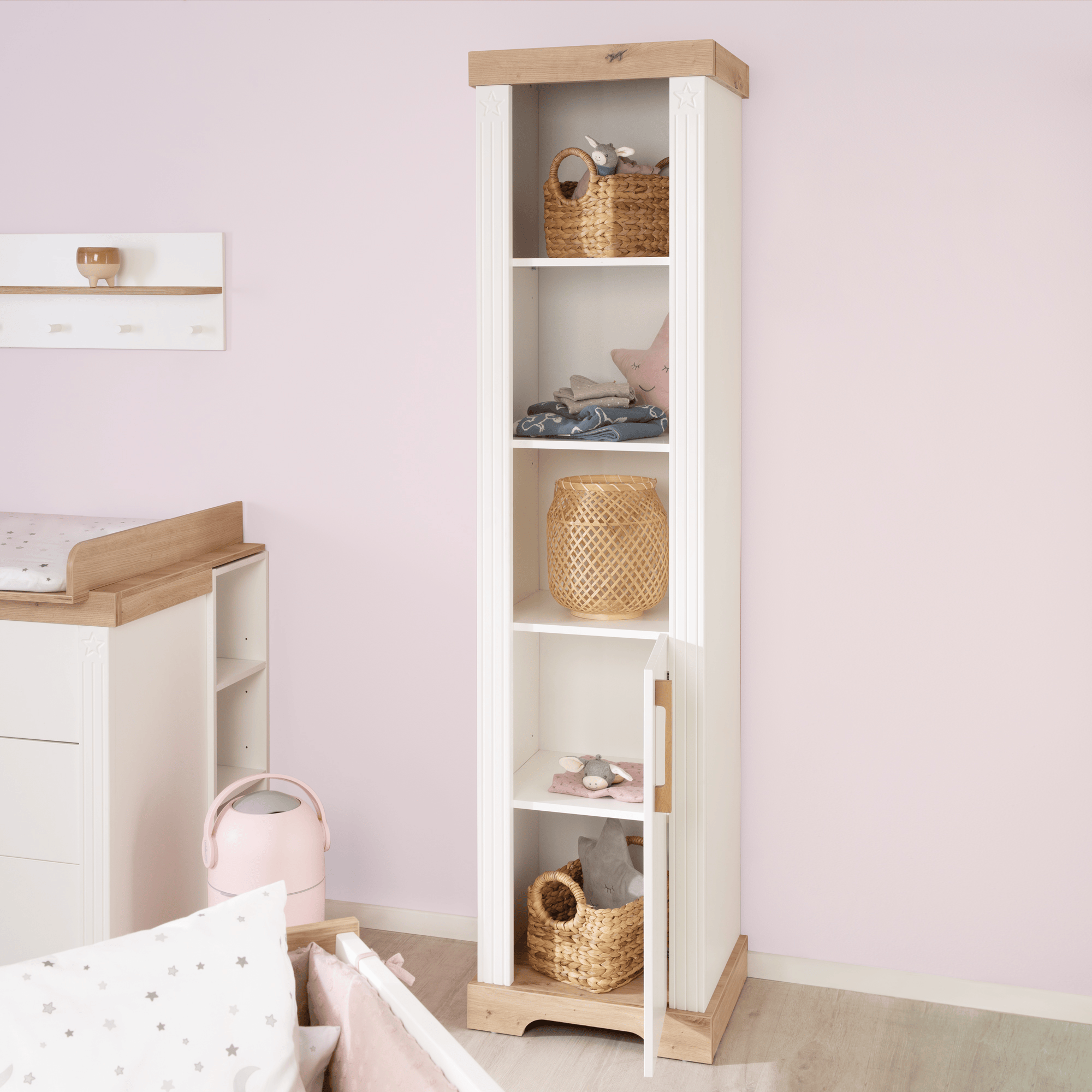 roba, roba, Weiß – Besonderheit: mit 1 Tür & insgesamt 5 Fächern