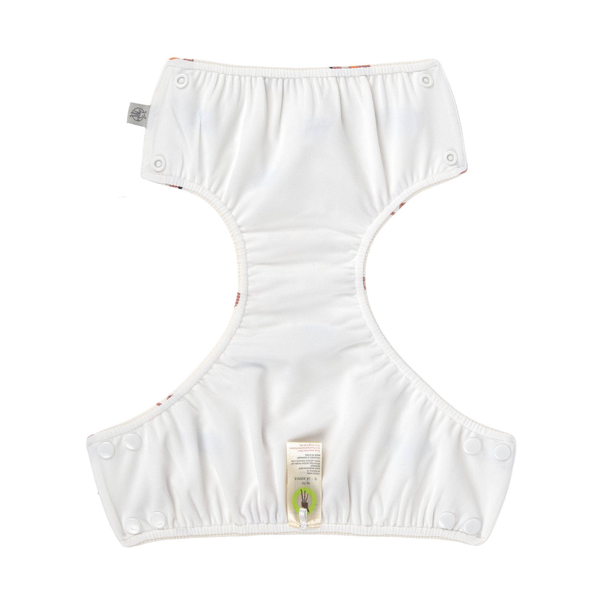 Windelbadehosen, LÄSSIG, Weiß – Besonderheit: wächst dank Druckknöpfe mit dem Kind mit