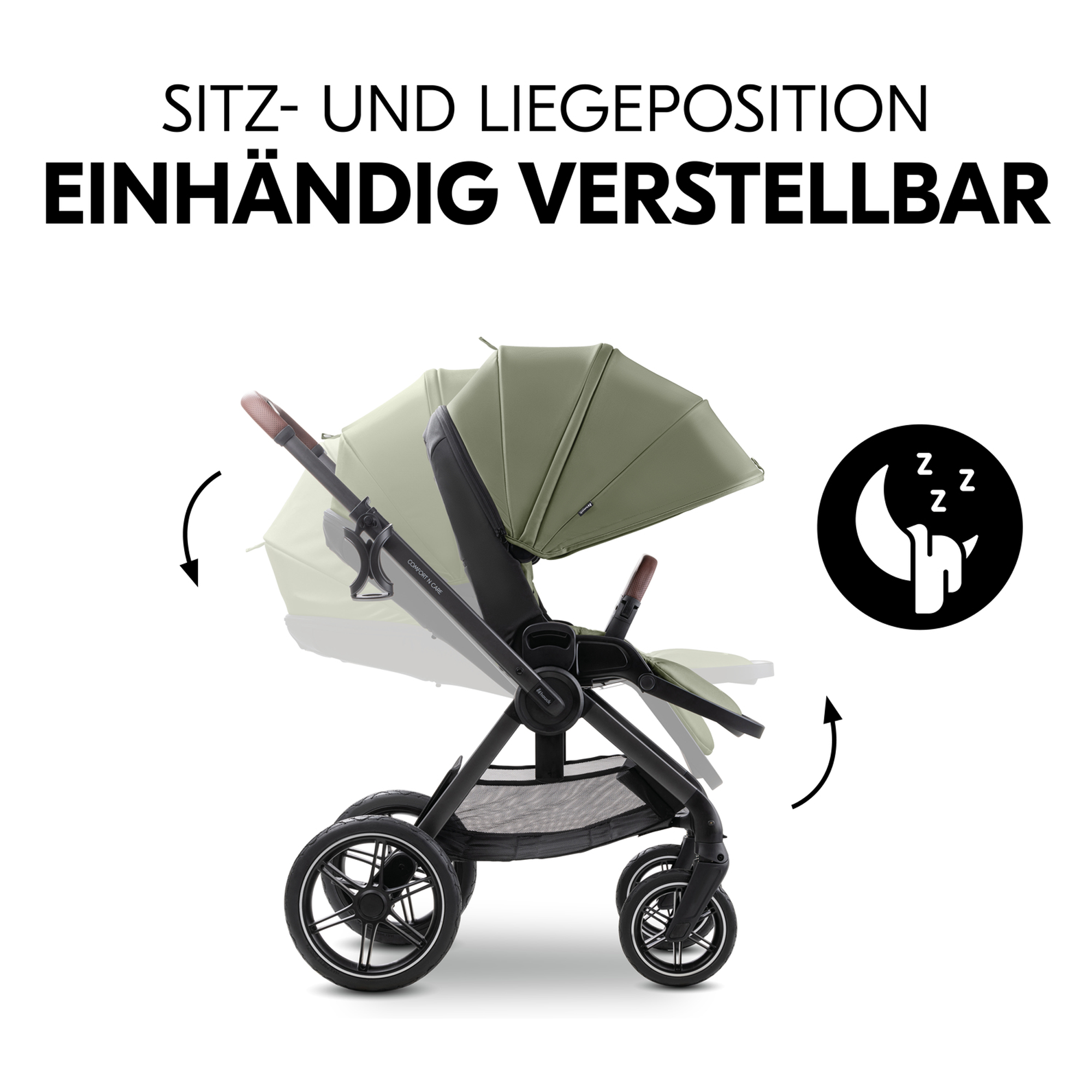 Kombi-Kinderwagen, hauck, Grün – Produktansicht
