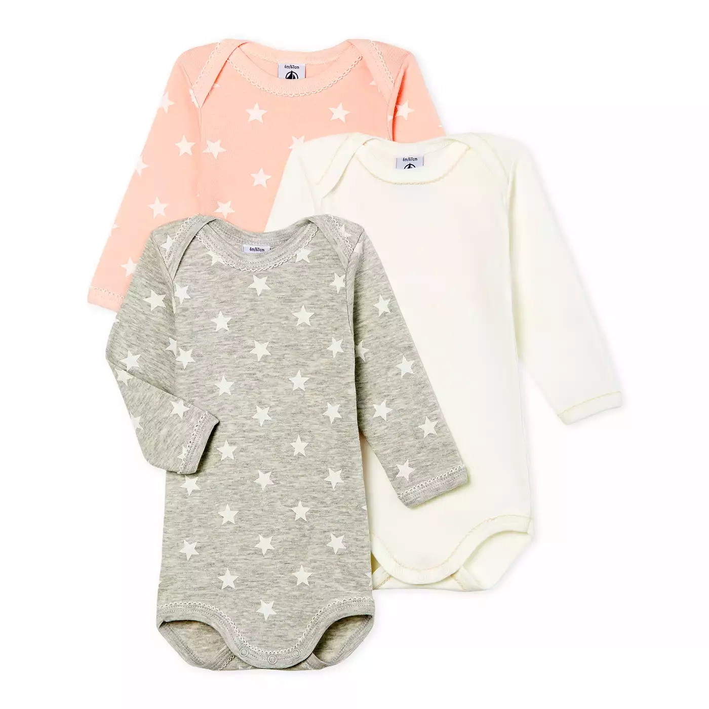 Langarmbodys, PETIT BATEAU, Mehrfarbig – Besonderheit: verschiedene Designs