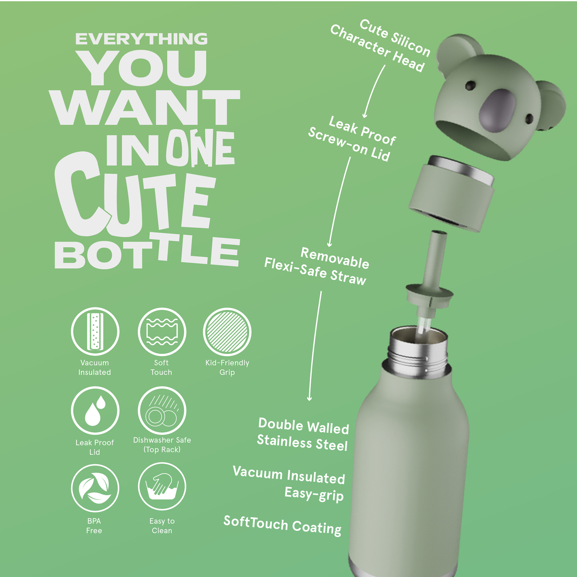 Thermoflaschen, ASOBU, Grün – Produktansicht