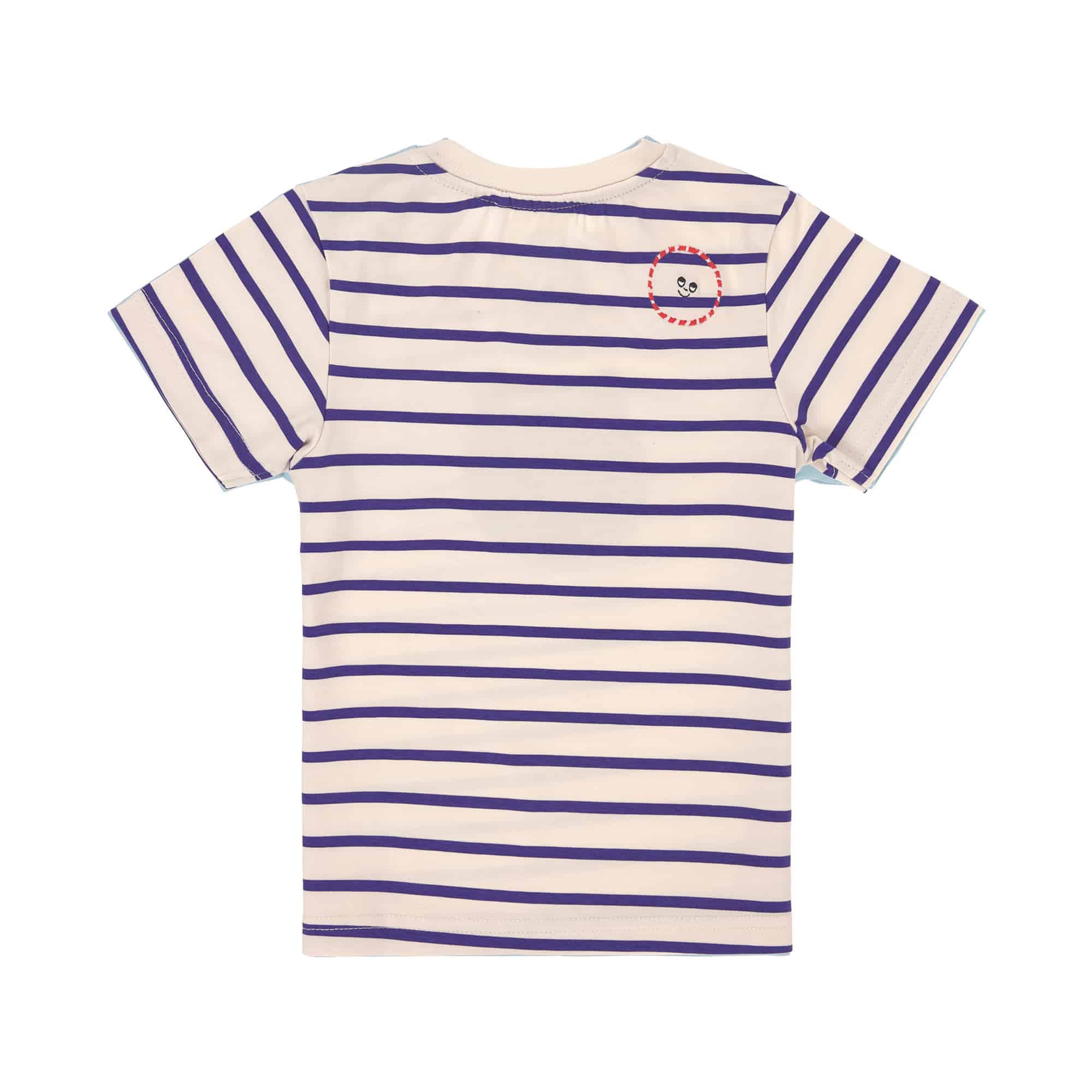 Kurzarmshirts, LÄSSIG, Lila – Besonderheit: aus 95% Baumwolle