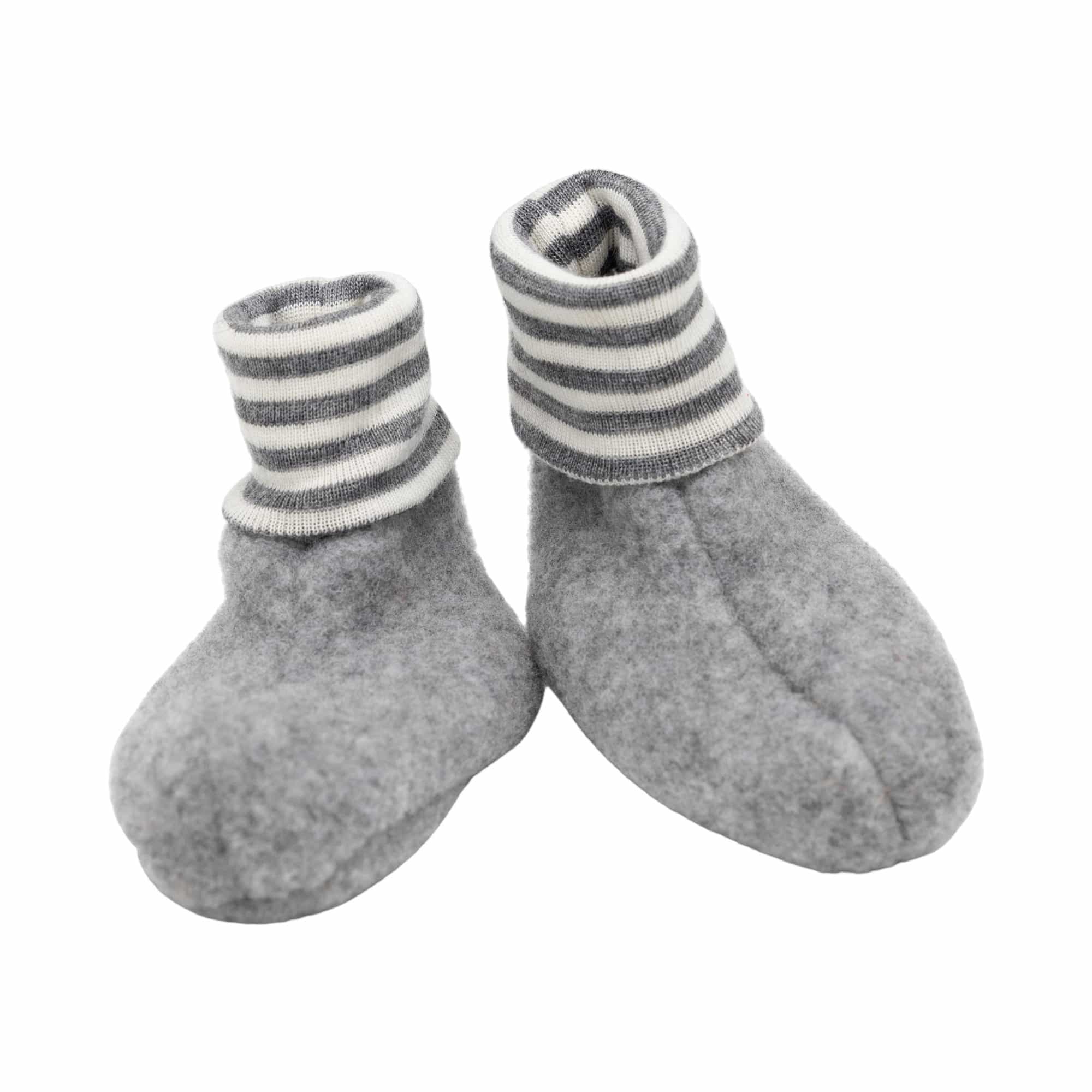 Babyschuhe, PICKAPOOH, Grau – Besonderheit: aus 100% Merinoschurwolle