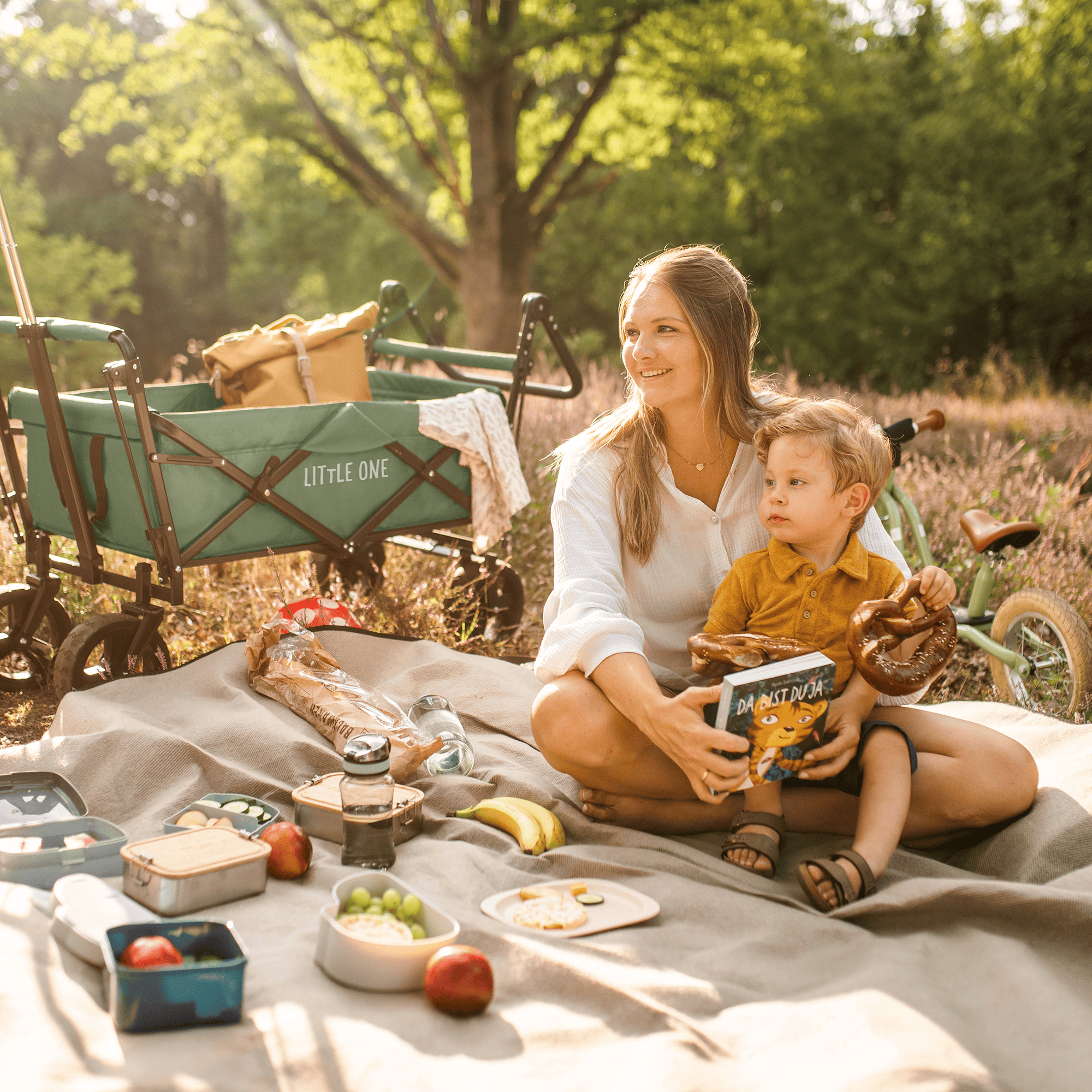 Bollerwagen, LITTLE ONE, Grün – Produktansicht