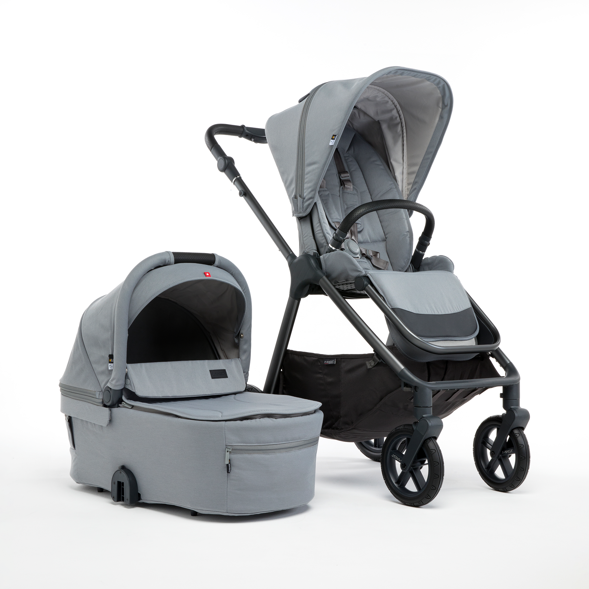 Kombi-Kinderwagen, MAST, Grau – Produktansicht