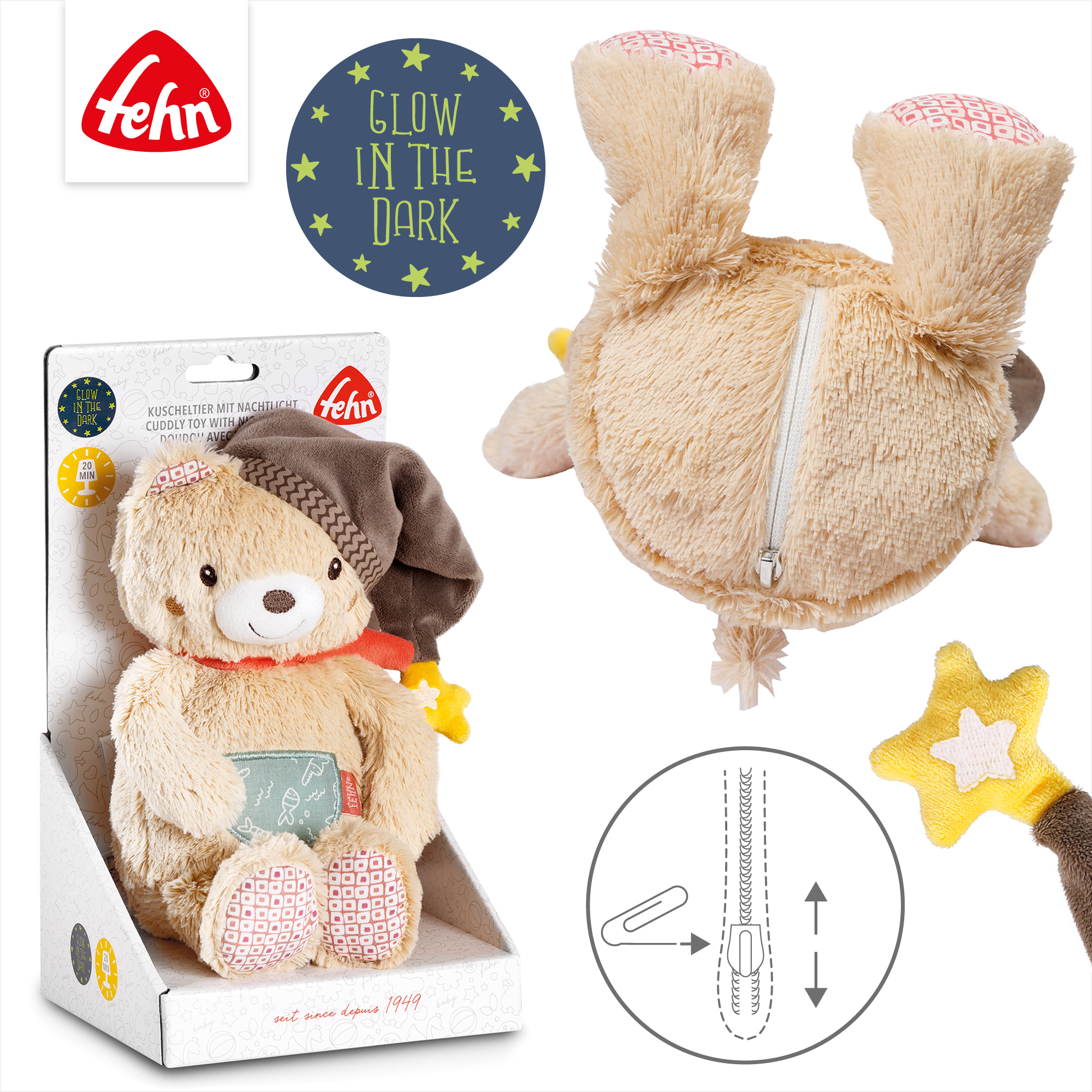 Nachtlichter, fehn, Braun – Produktansicht