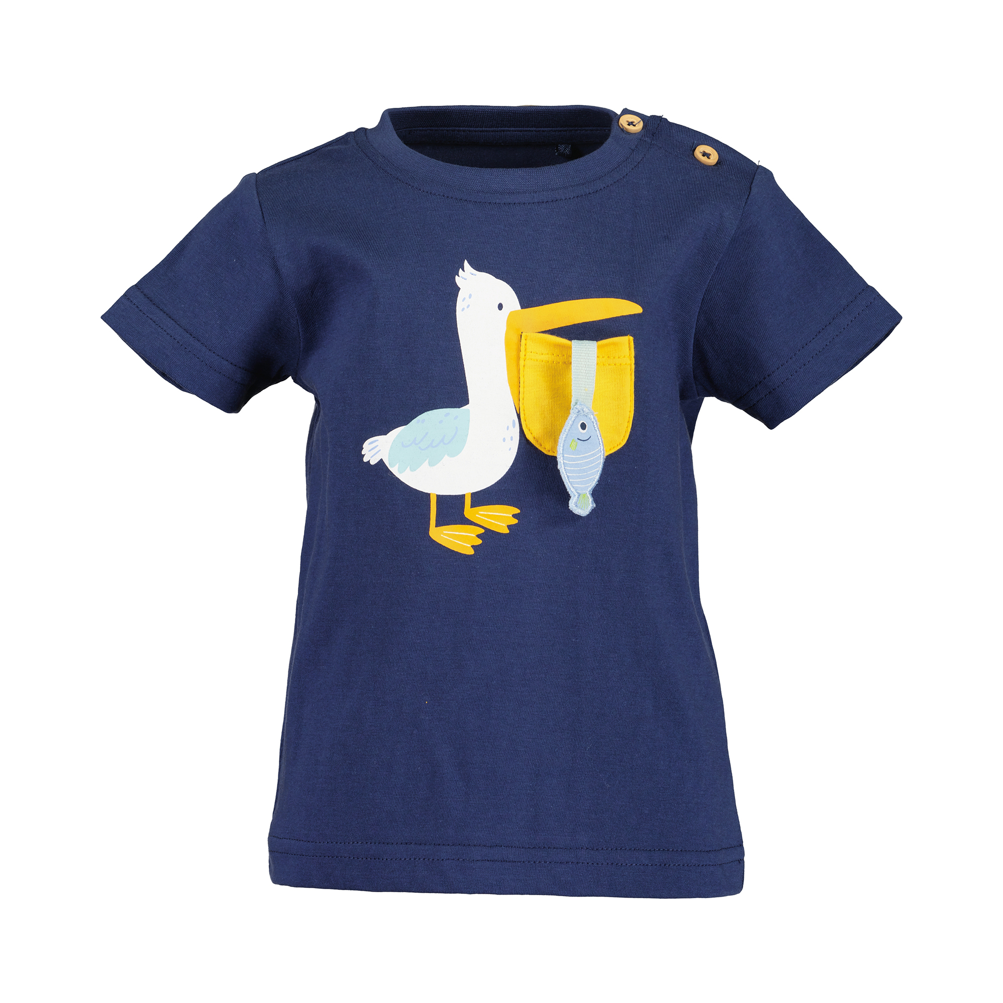 Kurzarmshirts, blue seven, Blau – Besonderheit: aus 100% Baumwolle