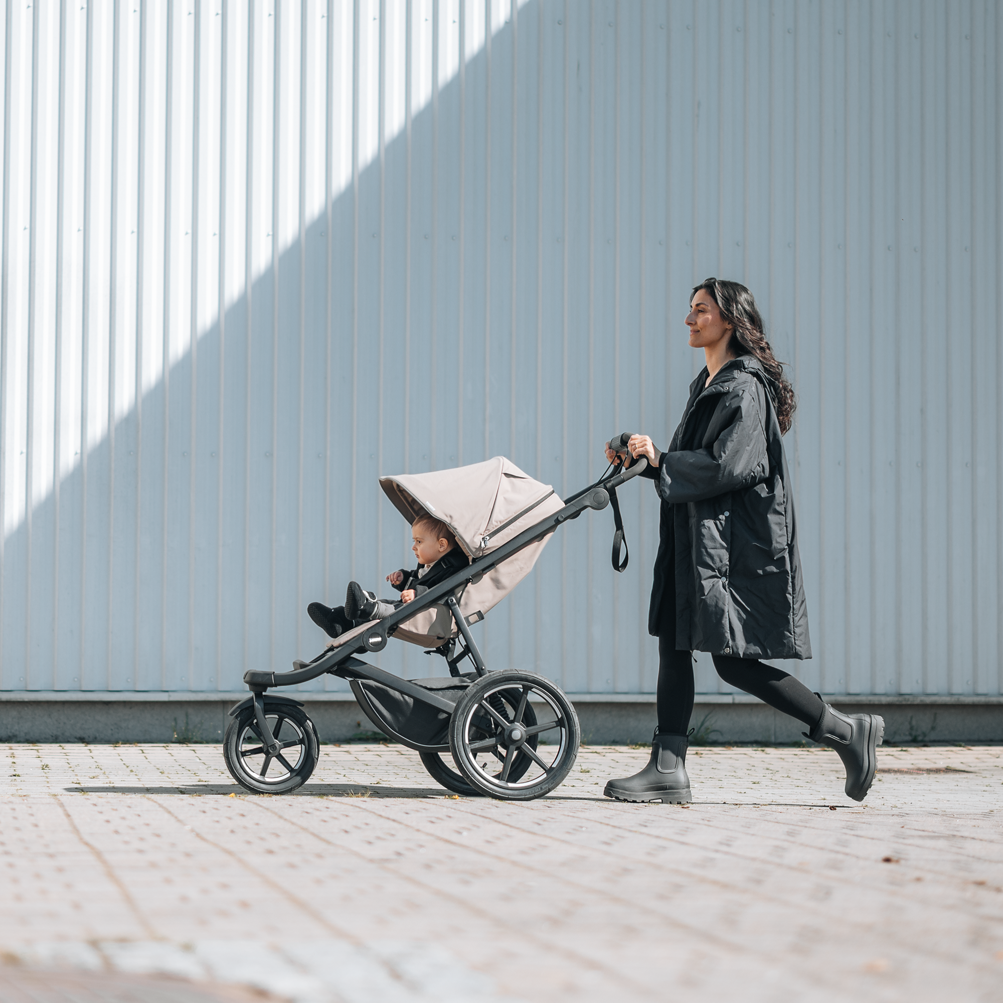Kombi-Kinderwagen, THULE, Beige – Produktansicht