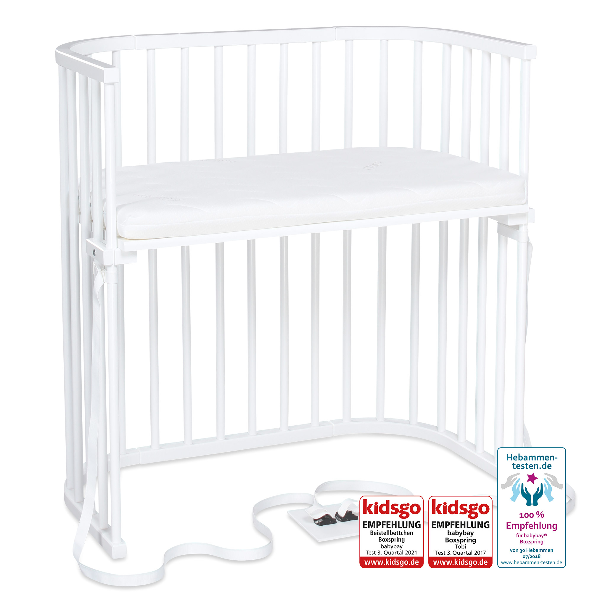 Beistellbetten, babybay, Weiß – Produktansicht