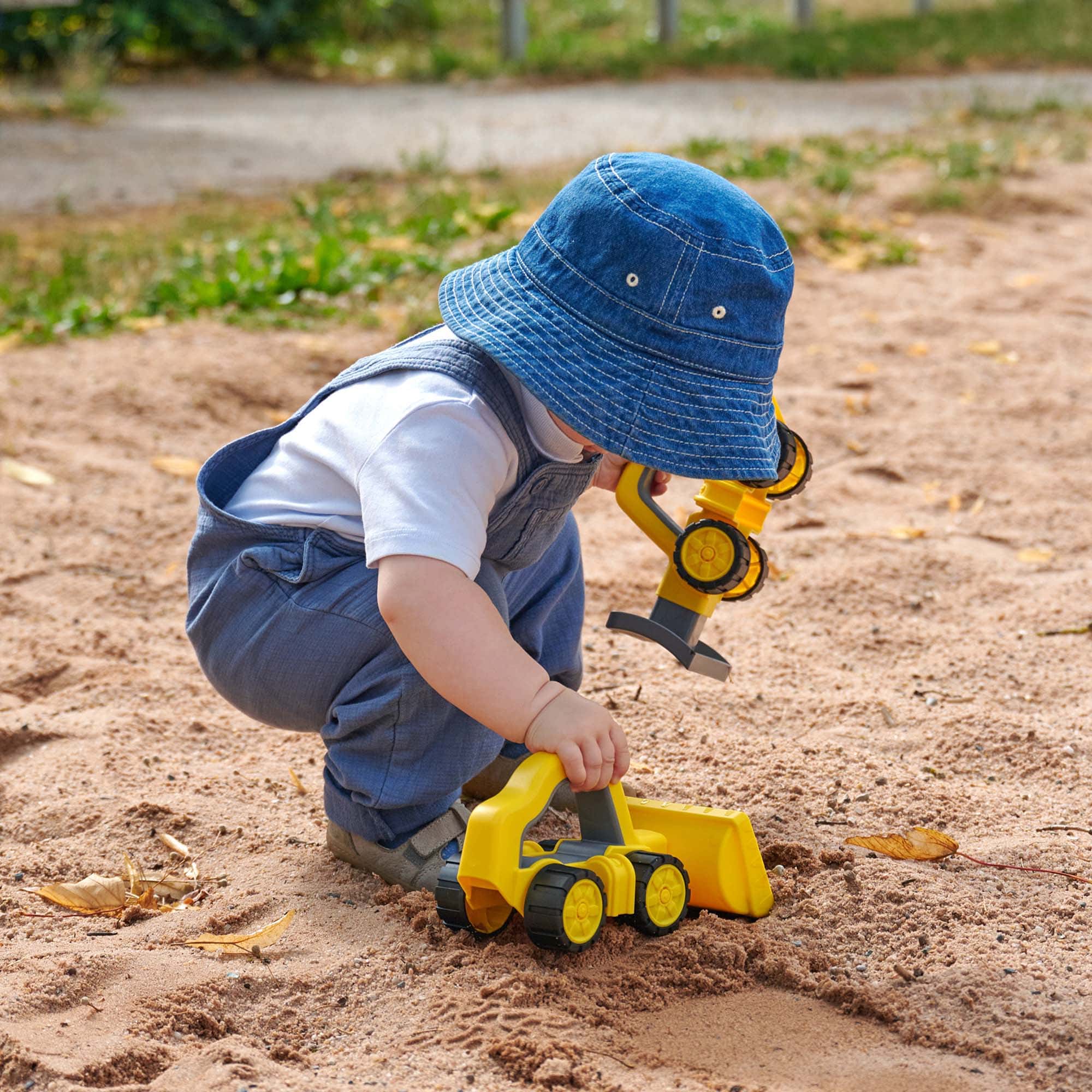 Sandspielzeug, BIG, Gelb – Besonderheit: fördert die motorischen Fähigkeiten durch Greifen
