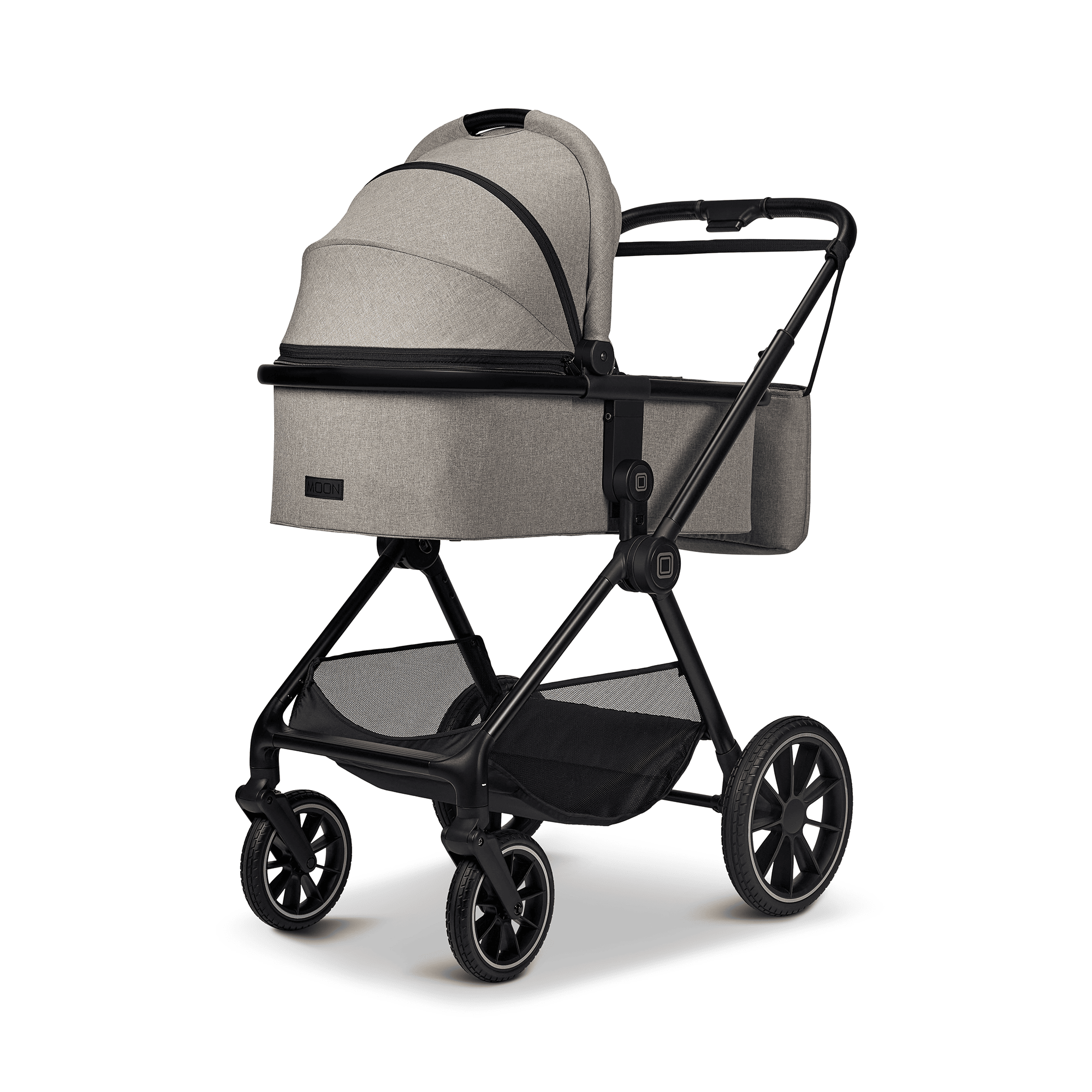 Moon Clicc Kinderwagen, MOON, Beige – Besonderheit: mit Babywanne und Sportsitz