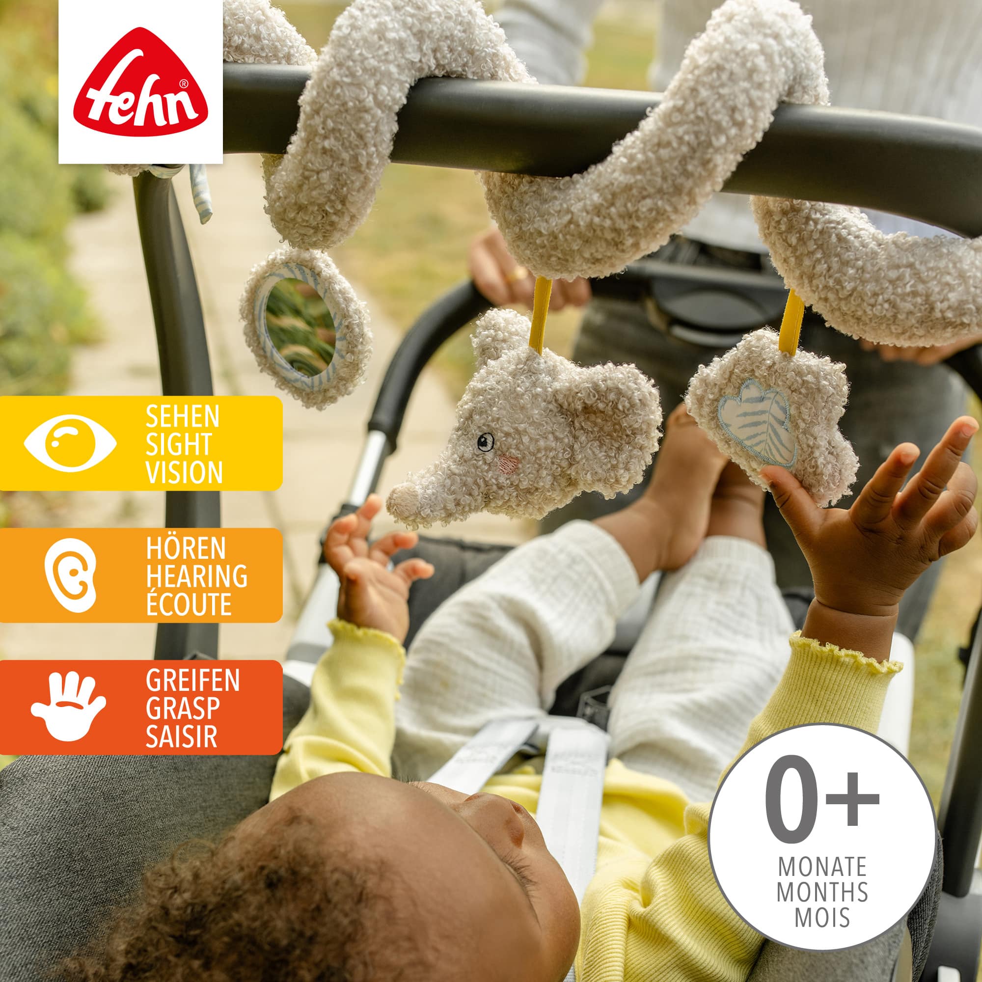 Kinderwagen Spielzeug, fehn, Grau – Produktansicht