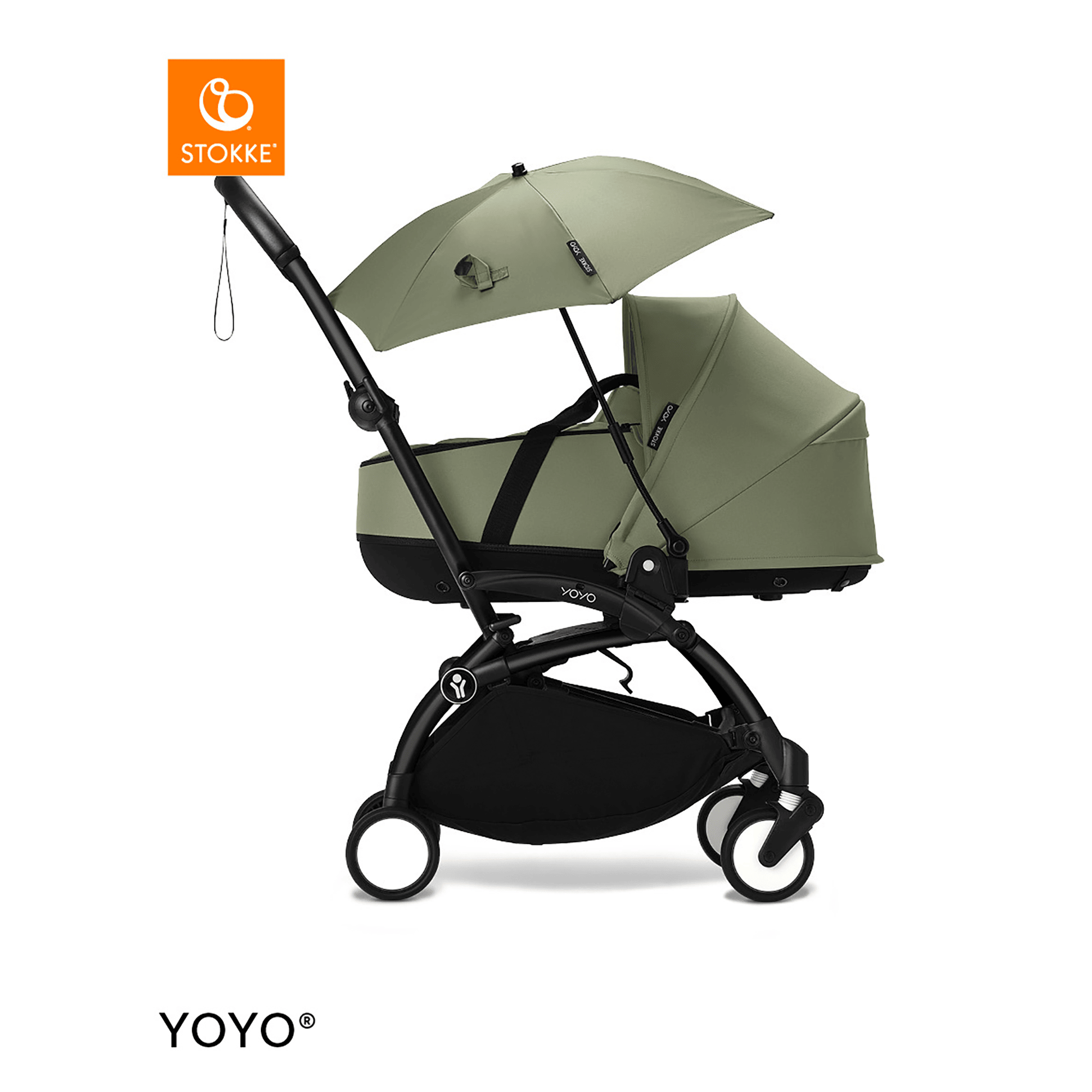 Sonnen- & Insektenschutz Kinderwagen, STOKKE, Grün – Produktansicht