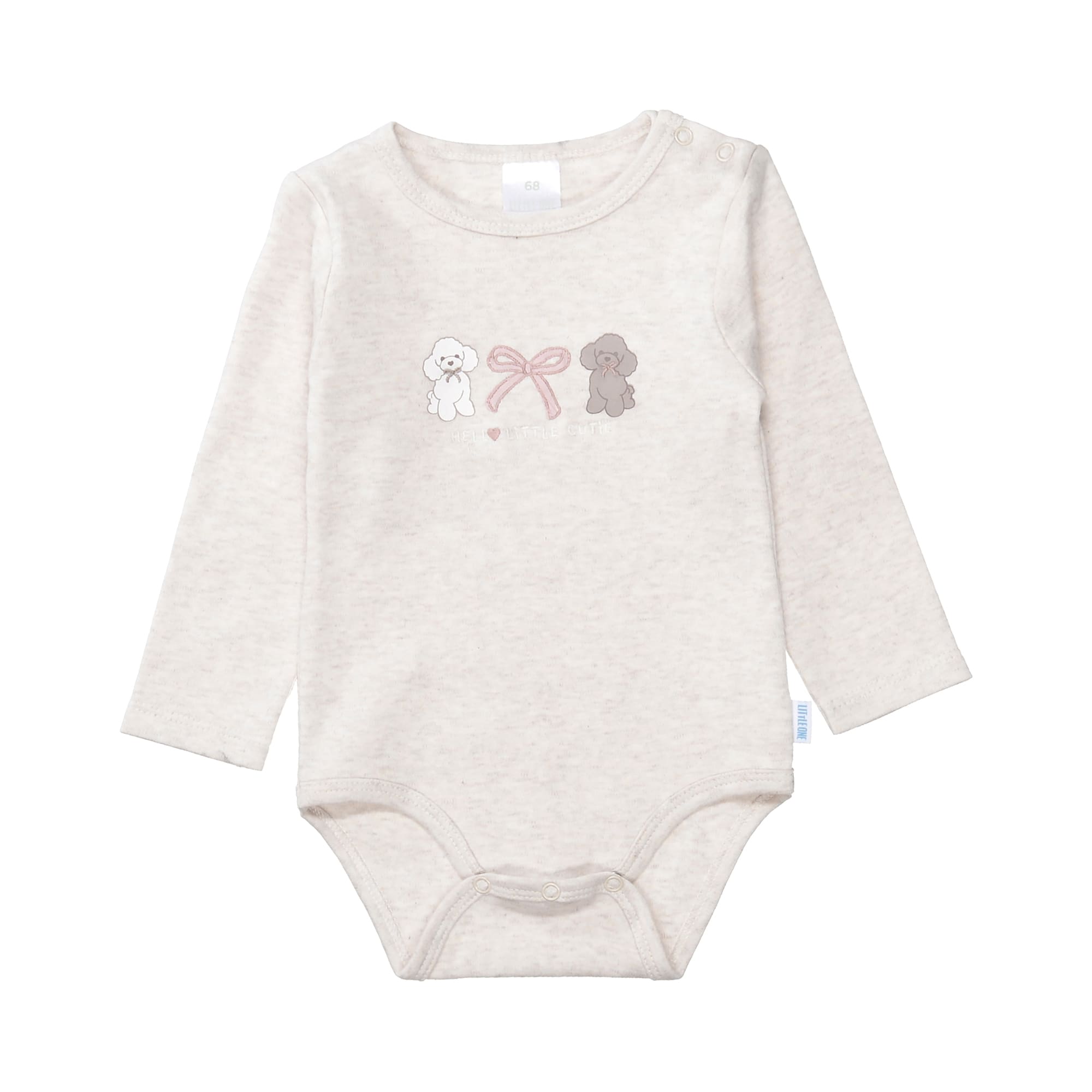 Langarmbodys, LITTLE ONE, Beige – Besonderheit: aus 100% Bio-Baumwolle