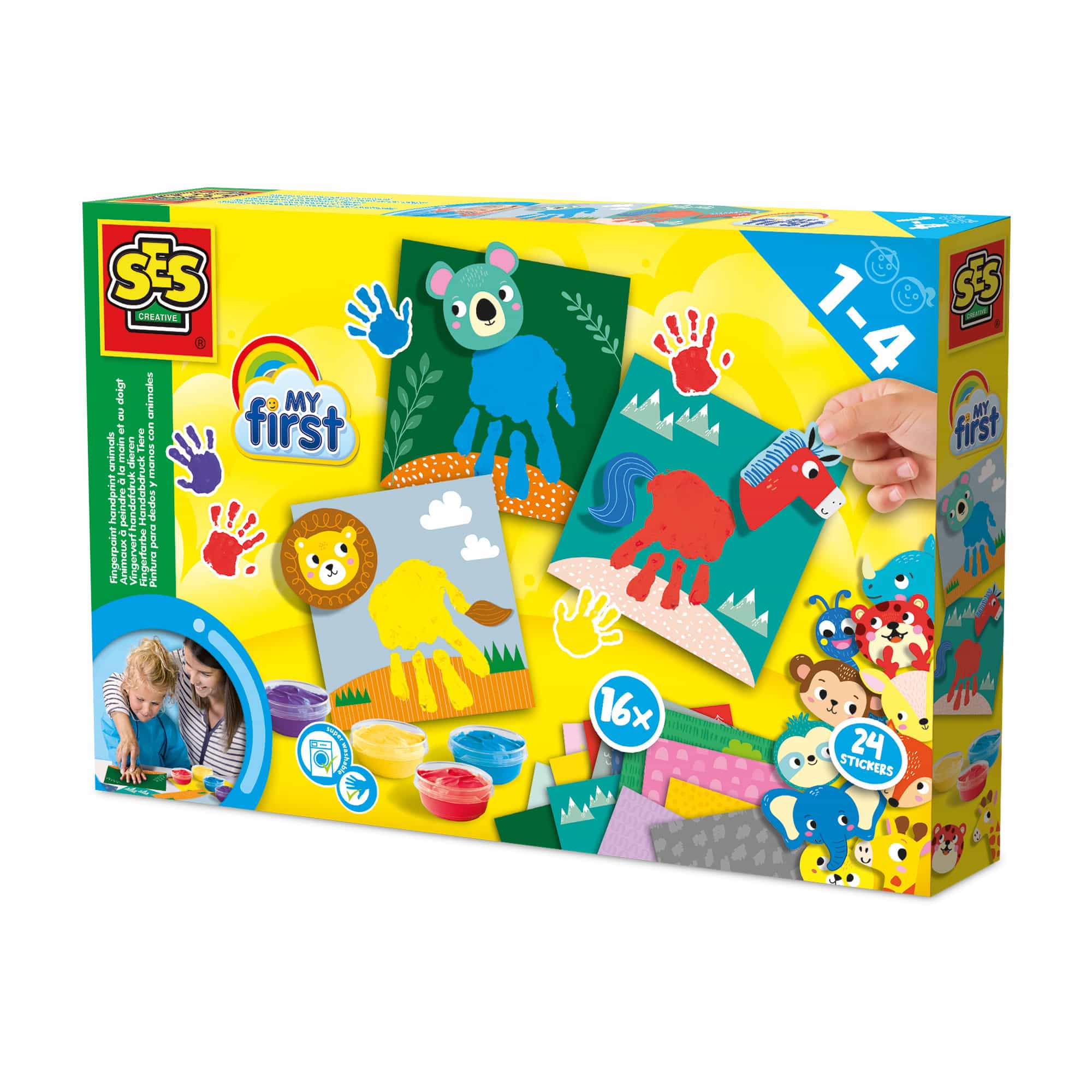 Fingermalfarben, SES CREATIVE, Gelb – Besonderheit: Fingerfarbe zum Malen von Tieren 