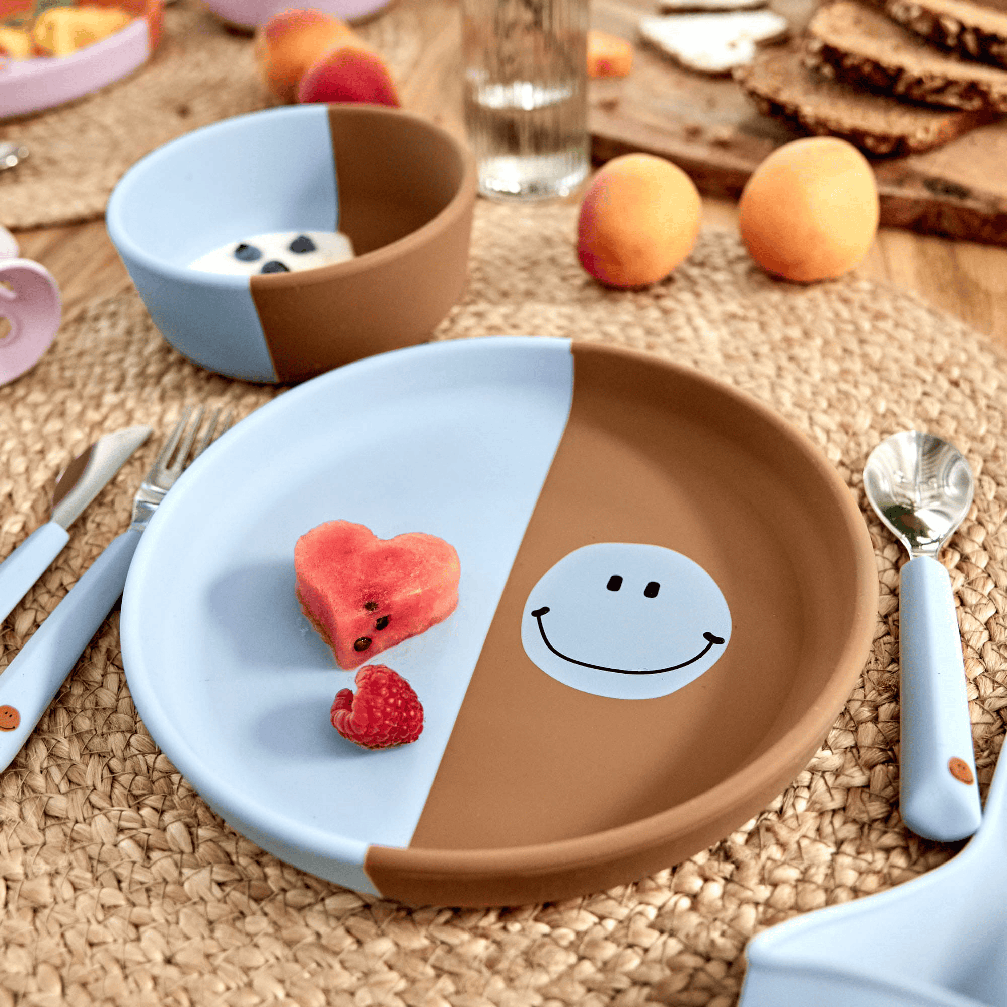 Kinderbesteck, LÄSSIG, Blau – Produktansicht