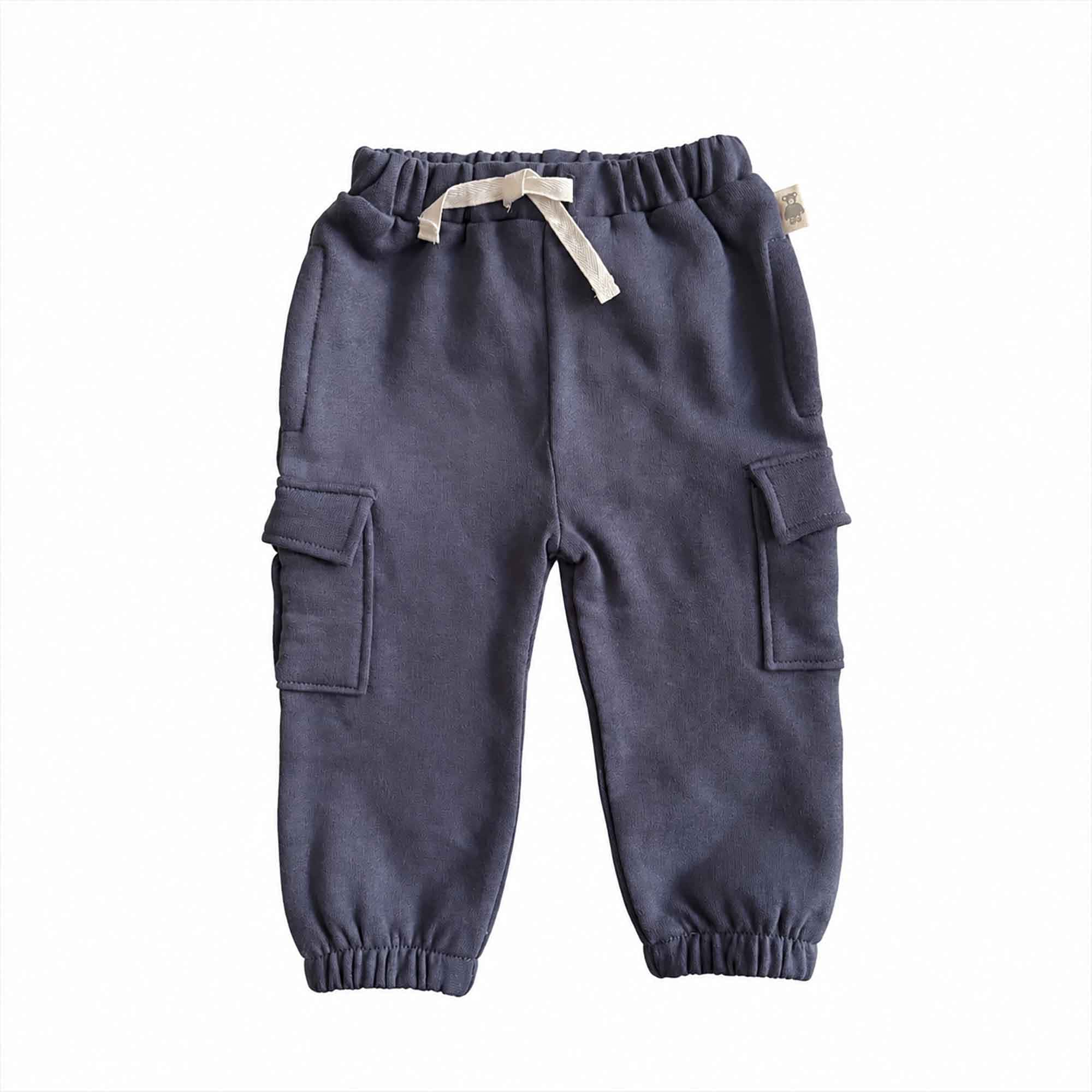 Lange Hosen, LITTLE, Blau – Besonderheit: aus 80% Baumwolle