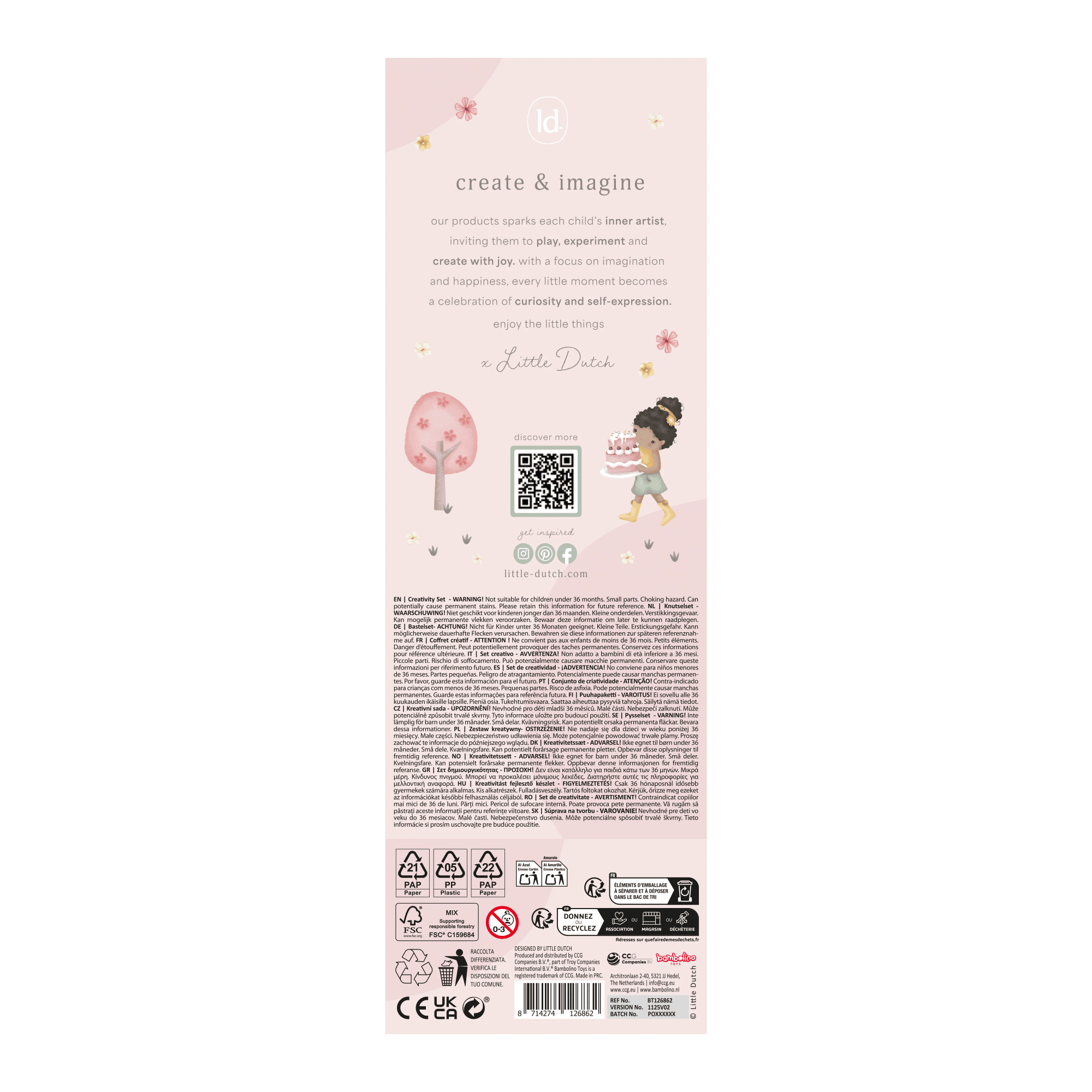 Malen & Kneten, LITTLE DUTCH, Pink – Produktansicht