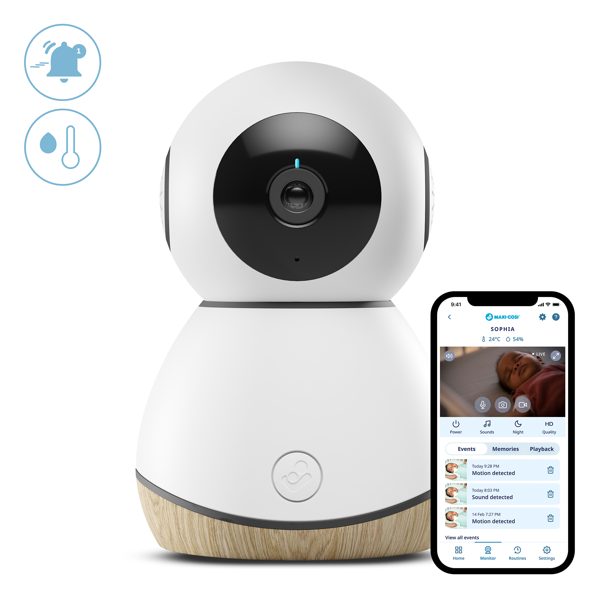 Video Babyphone, MAXI-COSI, Weiß – Produktansicht