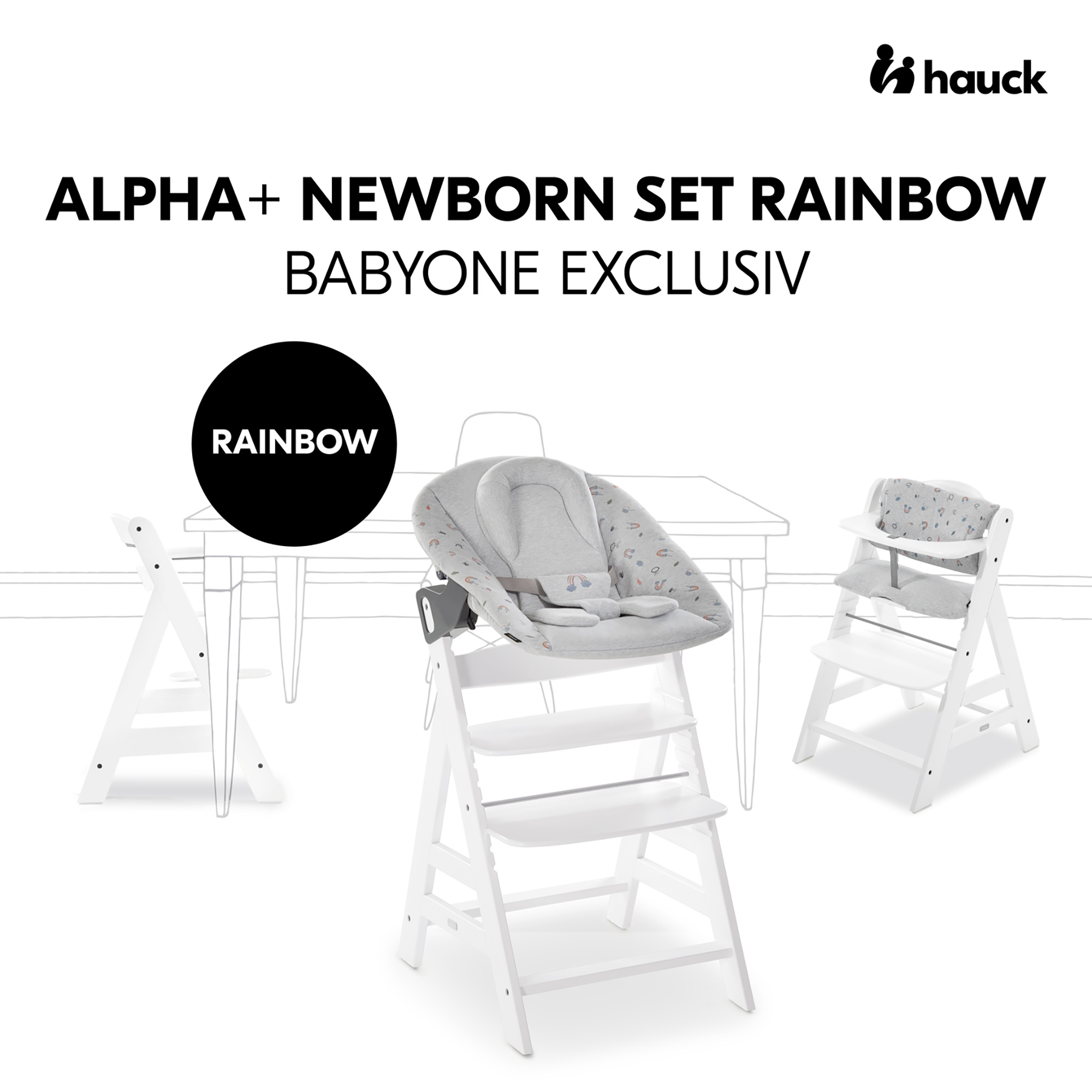 Alpha + Newborn Set Rainbow hauck Weiß 2000583847007 2