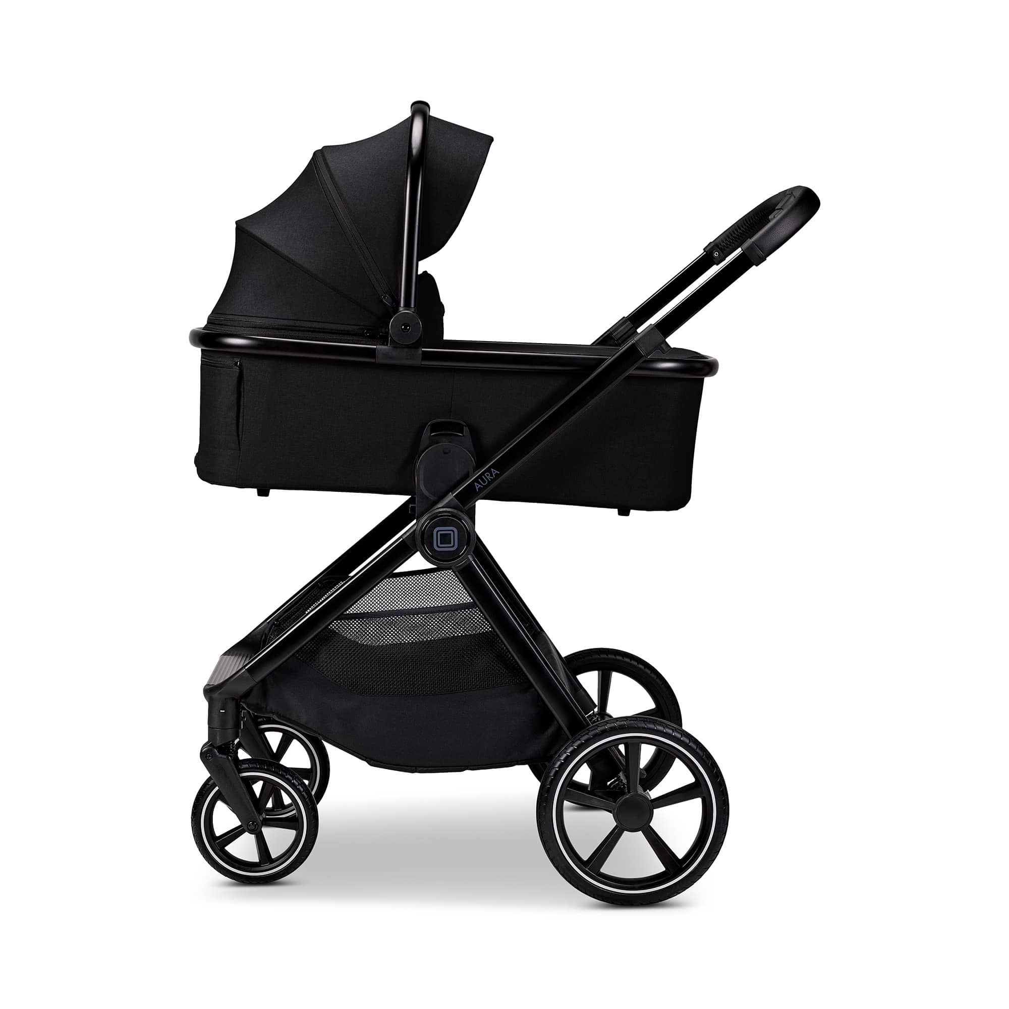 Kombi-Kinderwagen, MOON, Schwarz – Produktansicht