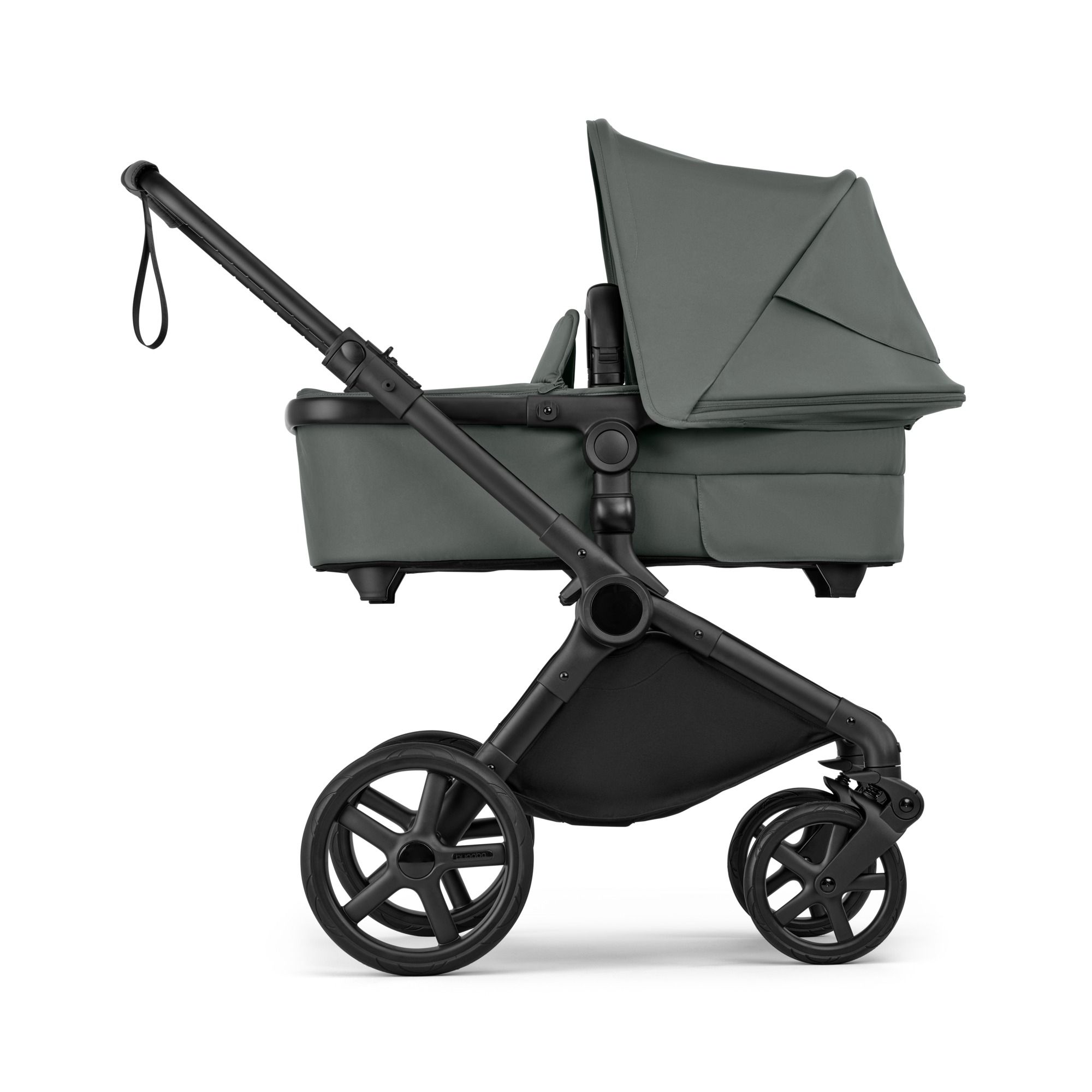 Kombi-Kinderwagen, bugaboo, Grün – Besonderheit: ergonomischer, wendbarer und verstellbarer gepolsterter Sitz